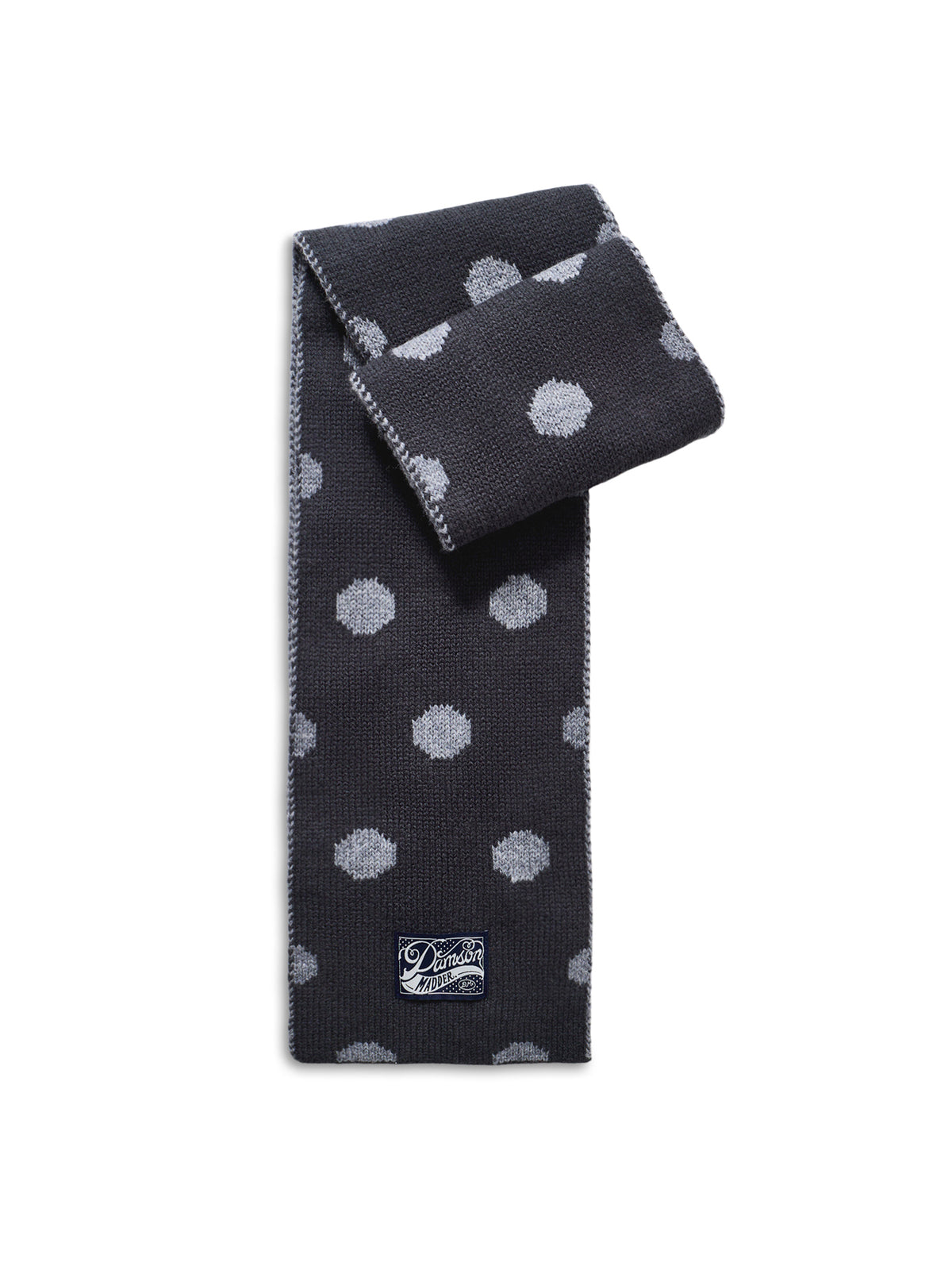 Merion Reversible Wool Scarf - Grey Spot