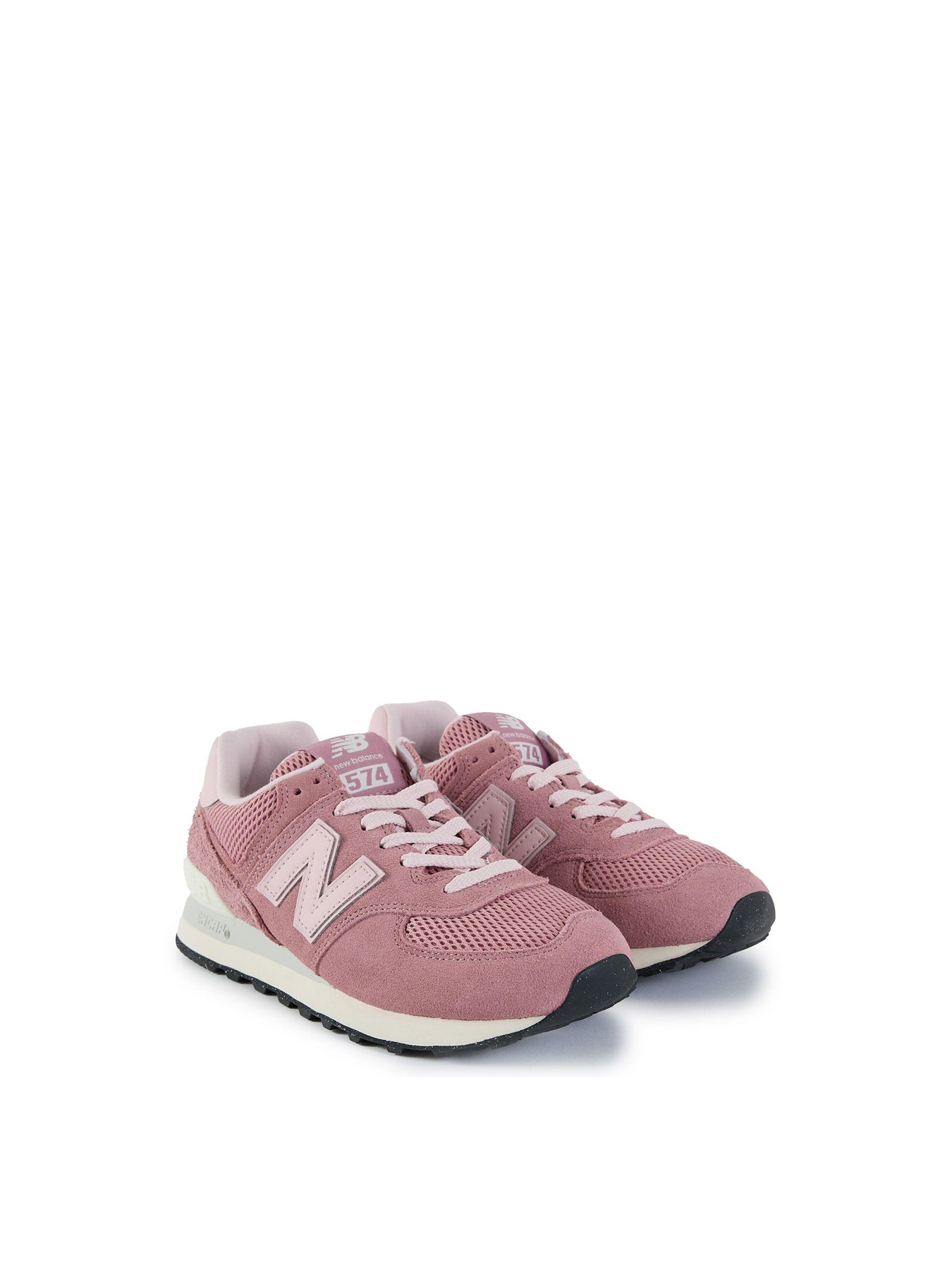 Womens NEW BALANCE 574 Suede Trainers Pink