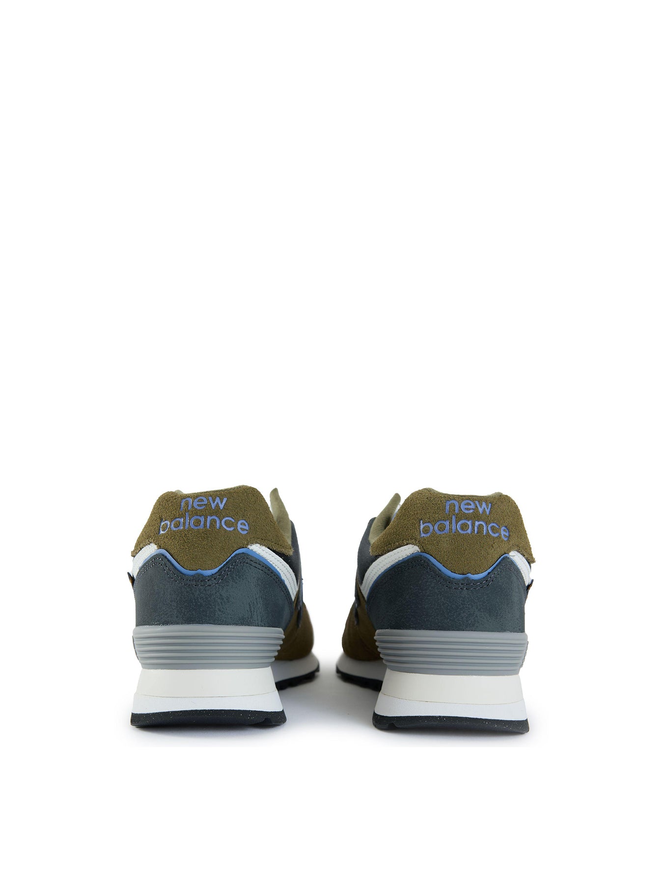 Mens NEW BALANCE 574 Suede Trainers Green