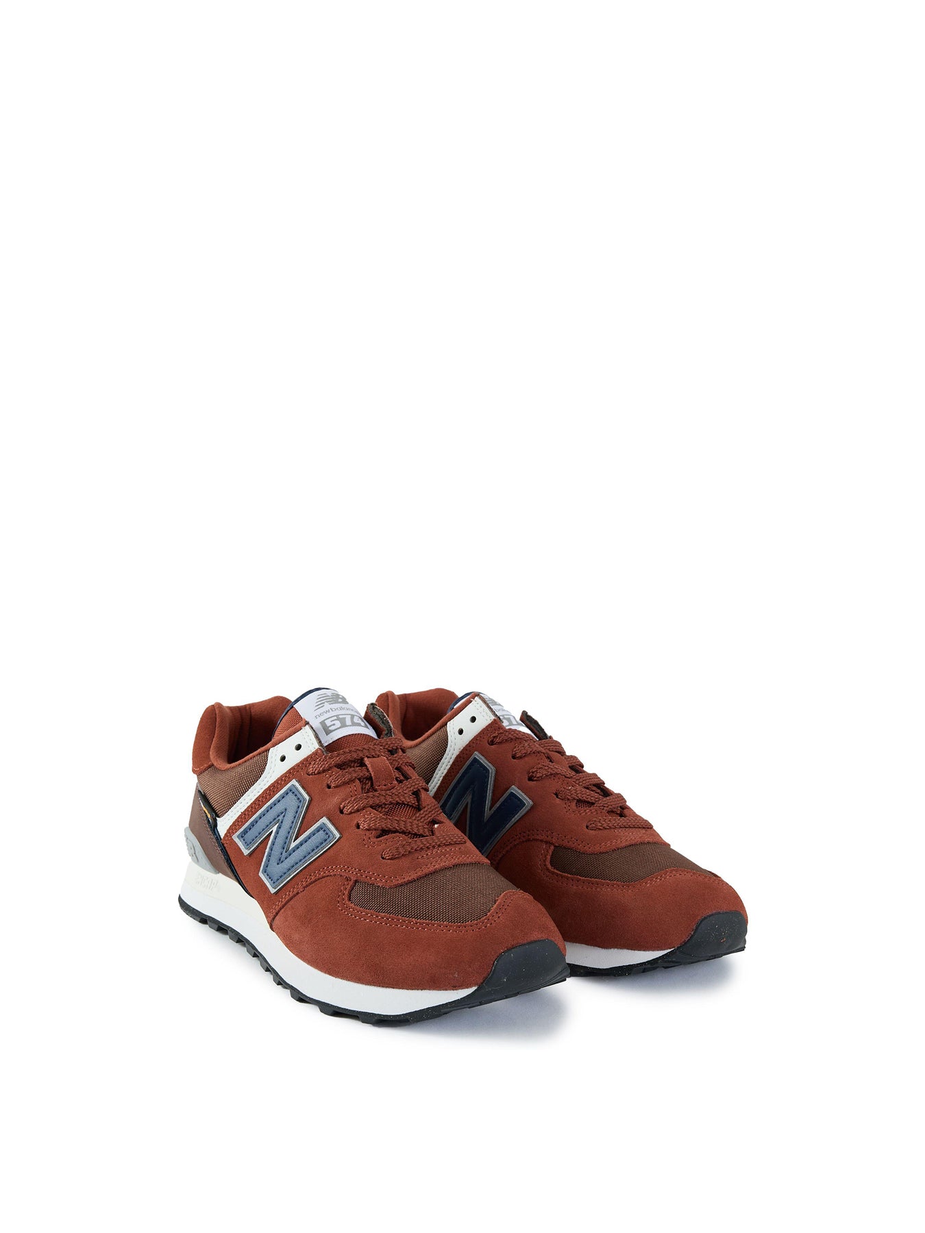 Mens NEW BALANCE 574 Suede Trainers Red