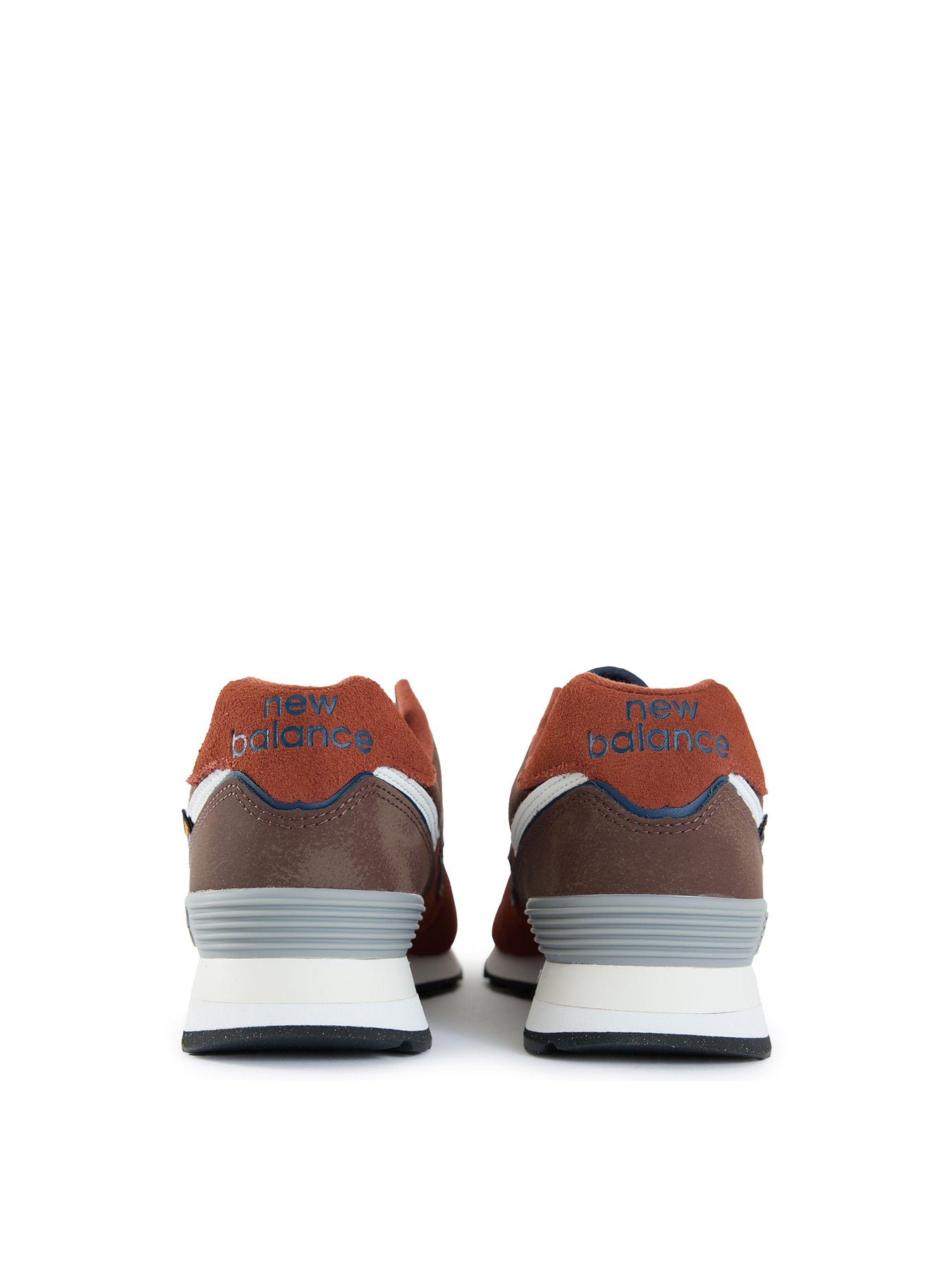 Mens NEW BALANCE 574 Suede Trainers Red