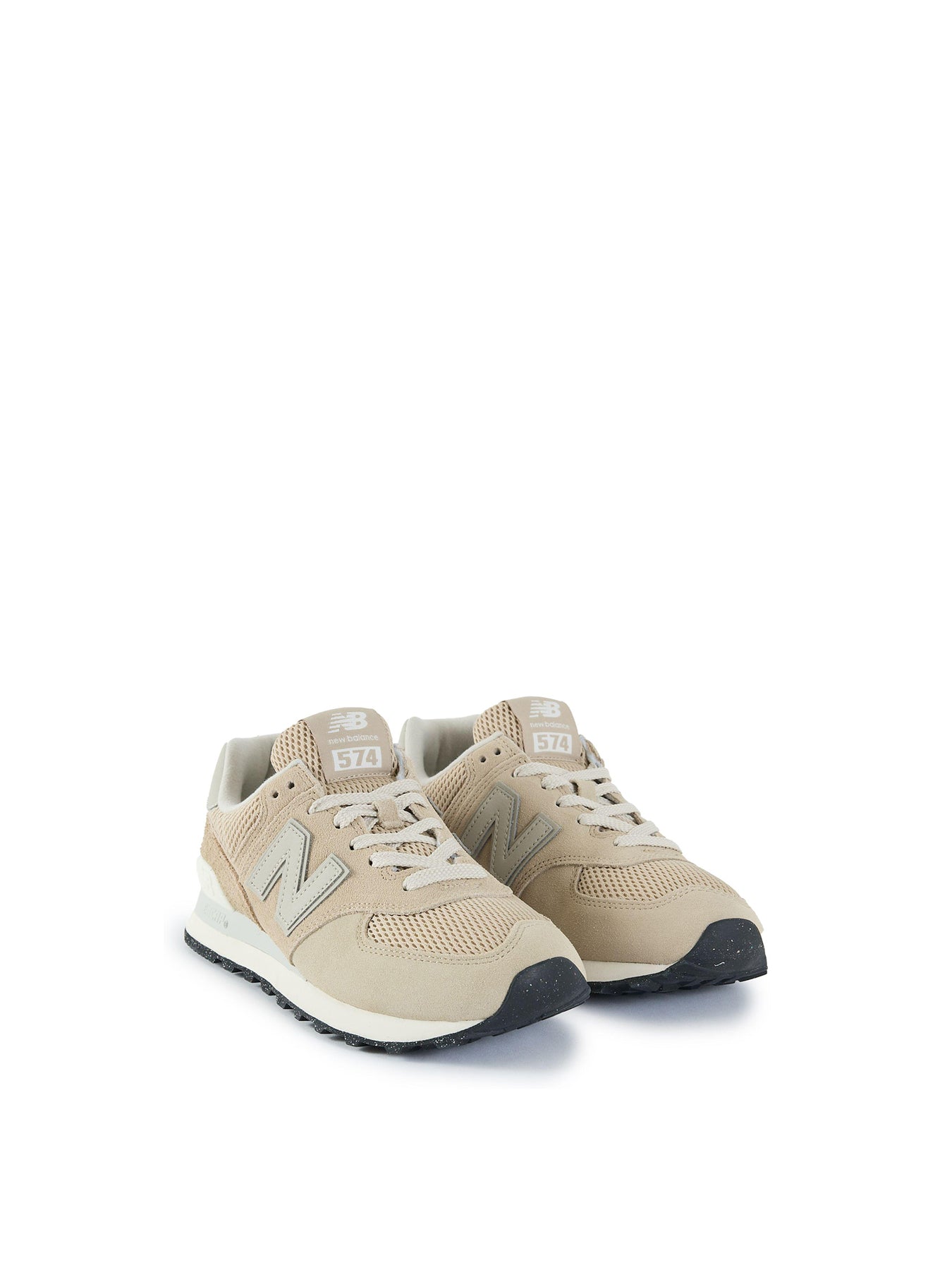 Womens NEW BALANCE 574 Suede Trainers Beige