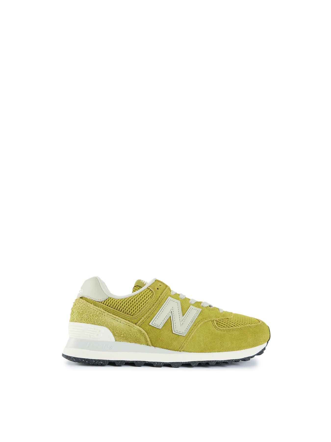 Womens NEW BALANCE 574 Suede Trainers Yellow