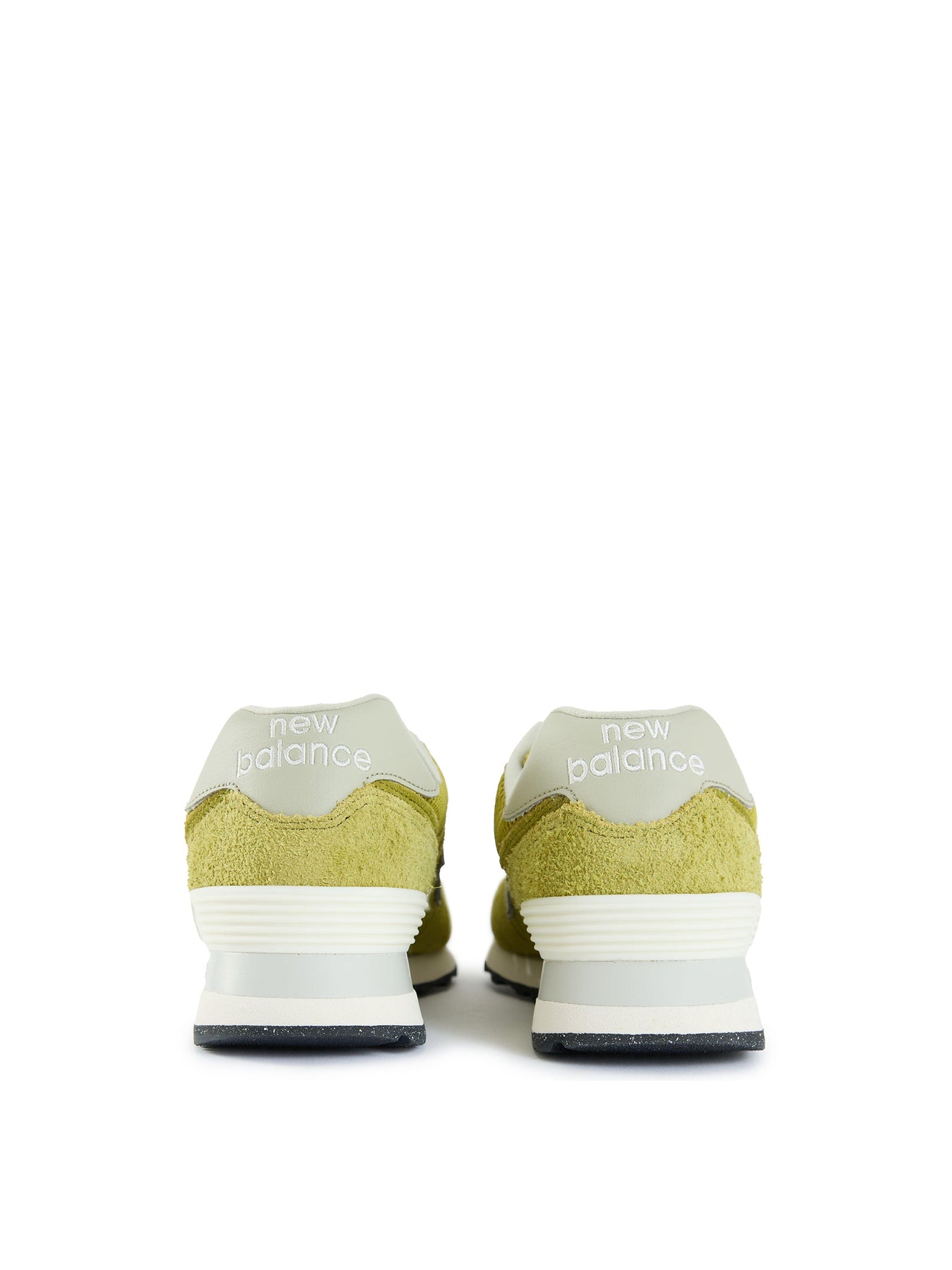 Womens NEW BALANCE 574 Suede Trainers Yellow