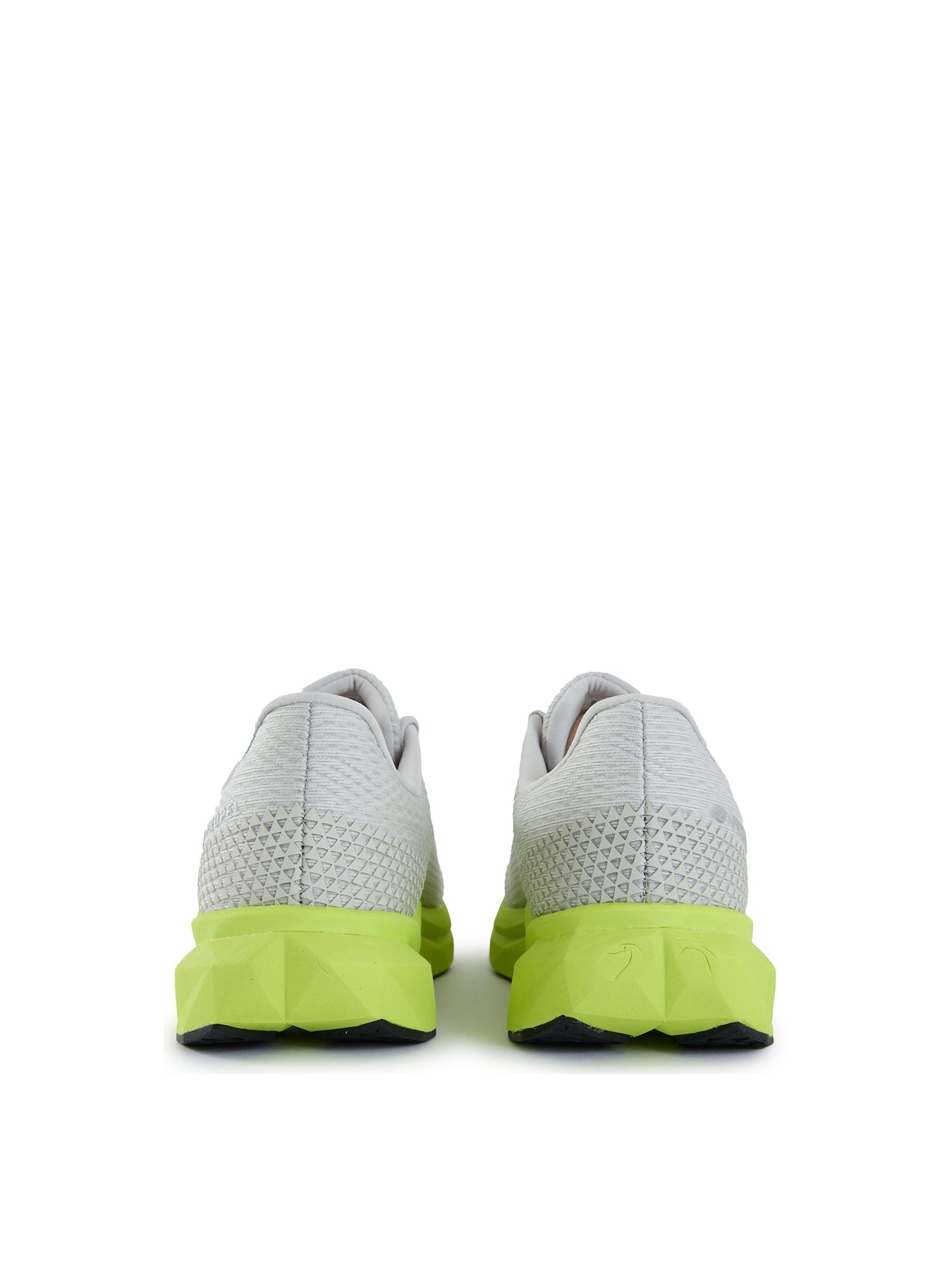 Mens NEW BALANCE Fuelcell Propel V5 Nylon Trainers Grey/lime