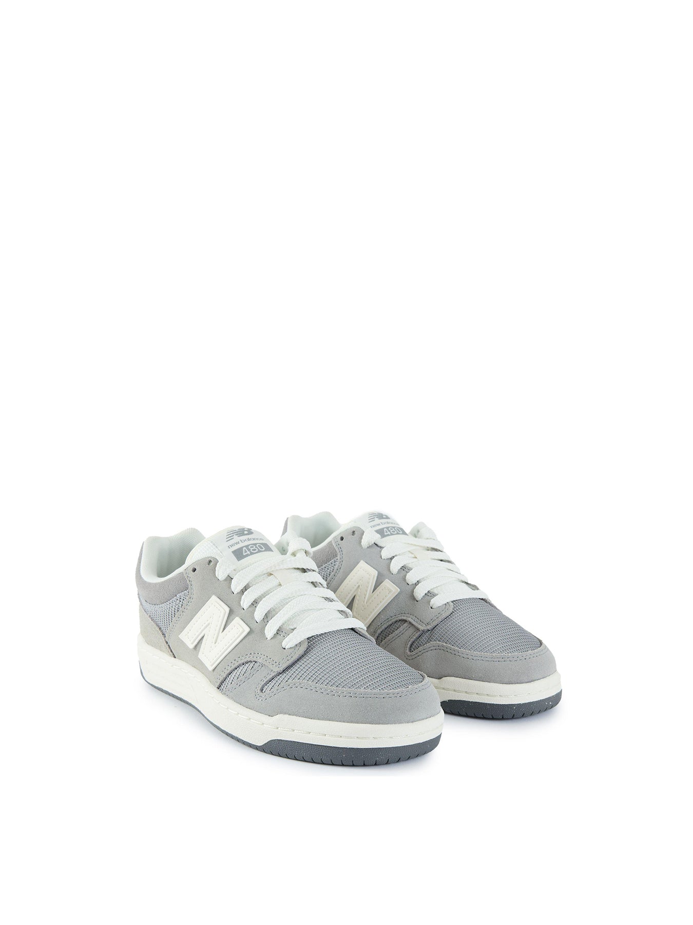 Mens NEW BALANCE 480 Suede Trainers Grey