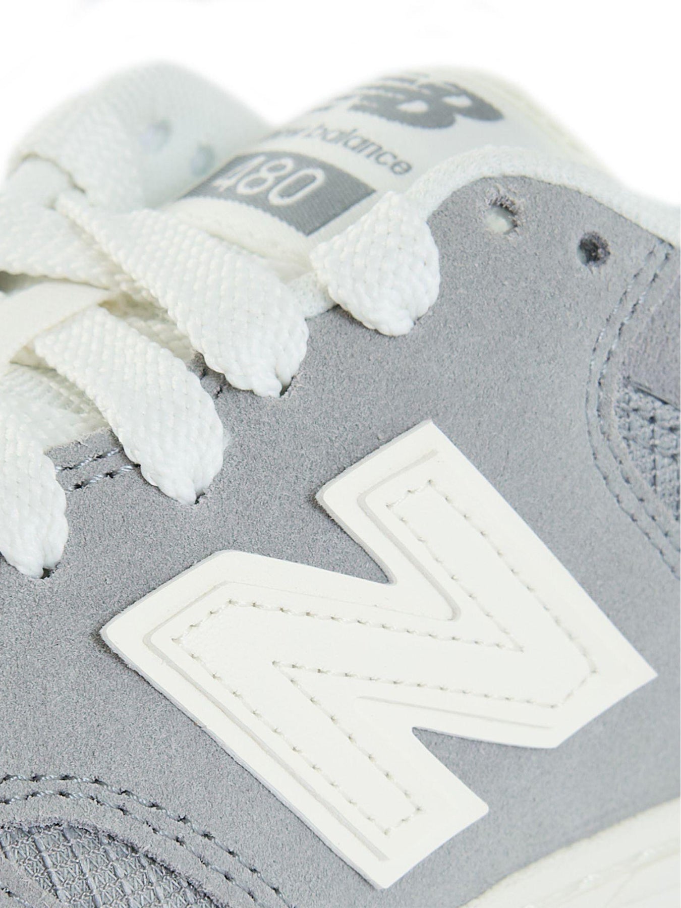 Mens NEW BALANCE 480 Suede Trainers Grey