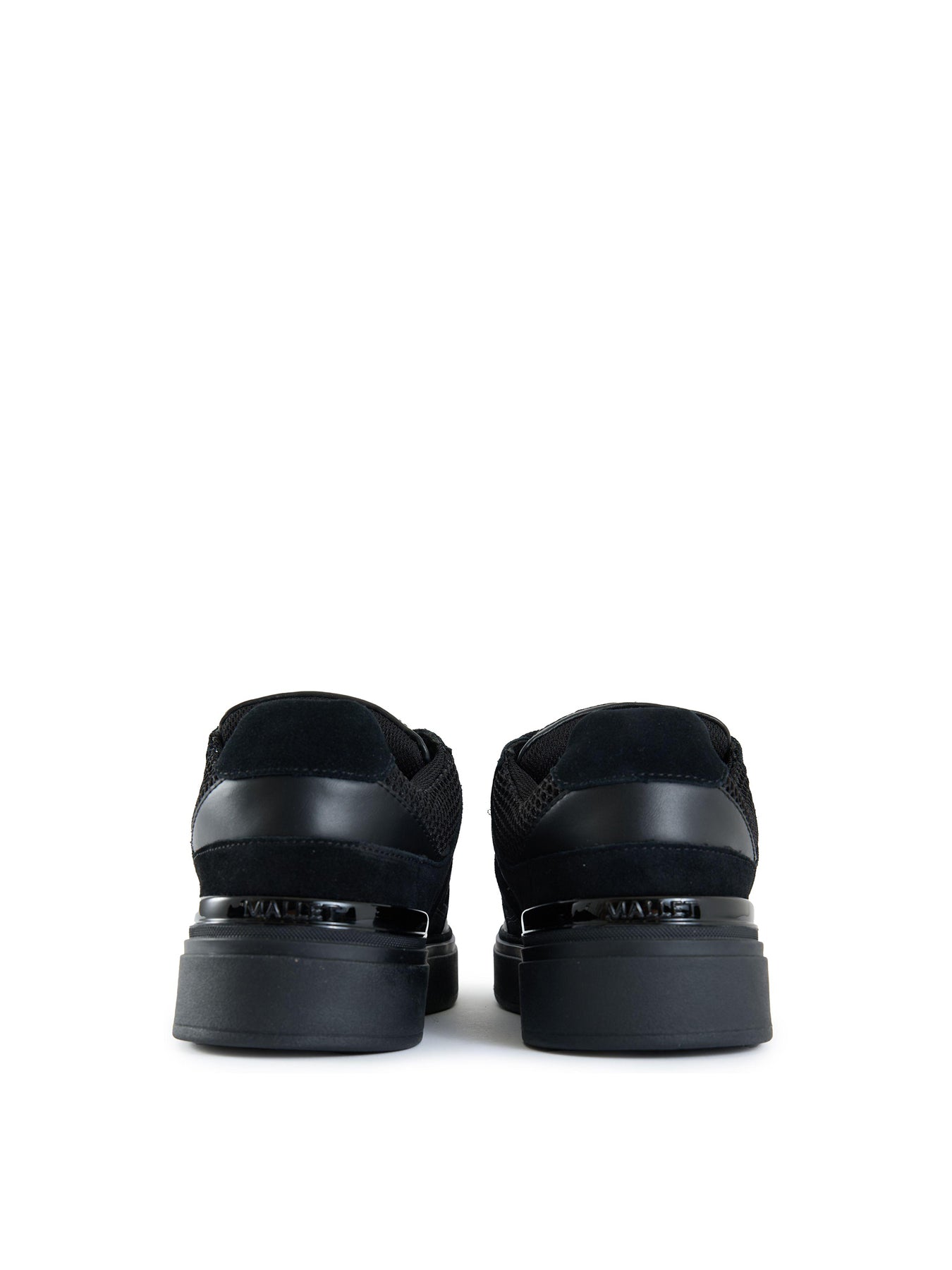 Mens MALLET Fenchurch Leather Trainers Black