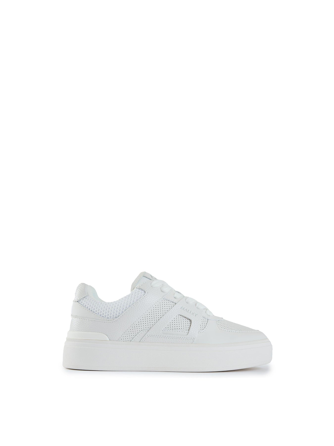 Mens MALLET Fenchurch Leather Trainers White