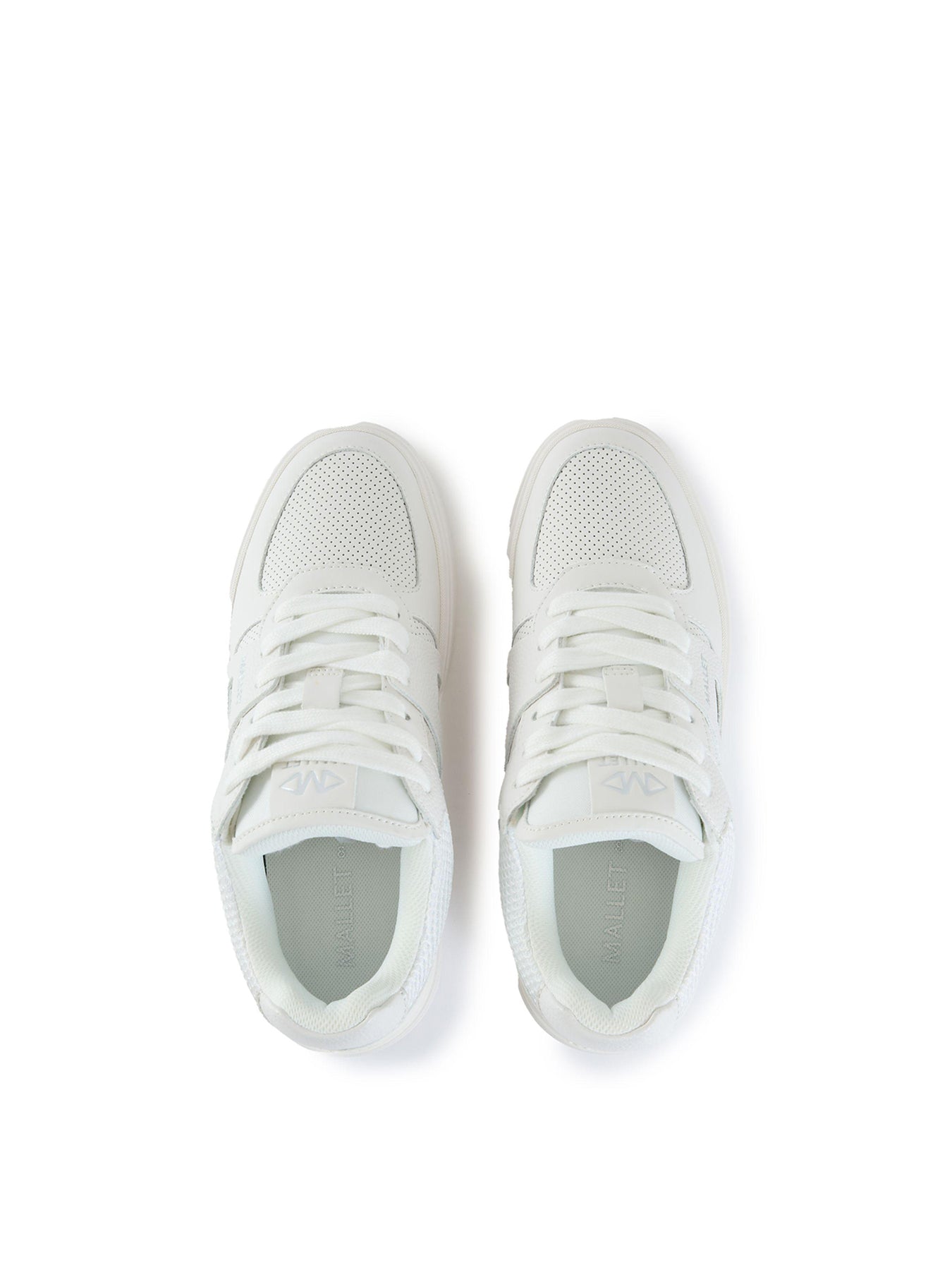 Mens MALLET Fenchurch Leather Trainers White
