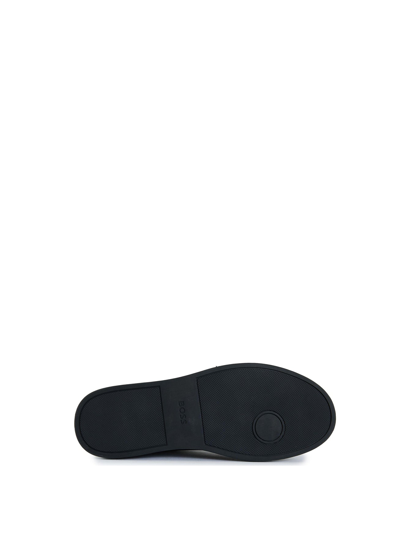 Mens BOSS Kieran Tenn Leather Trainers Black