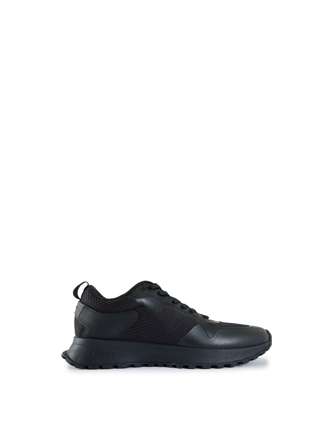 Mens BOSS Jonah Runn Meth Nylon Trainers Black