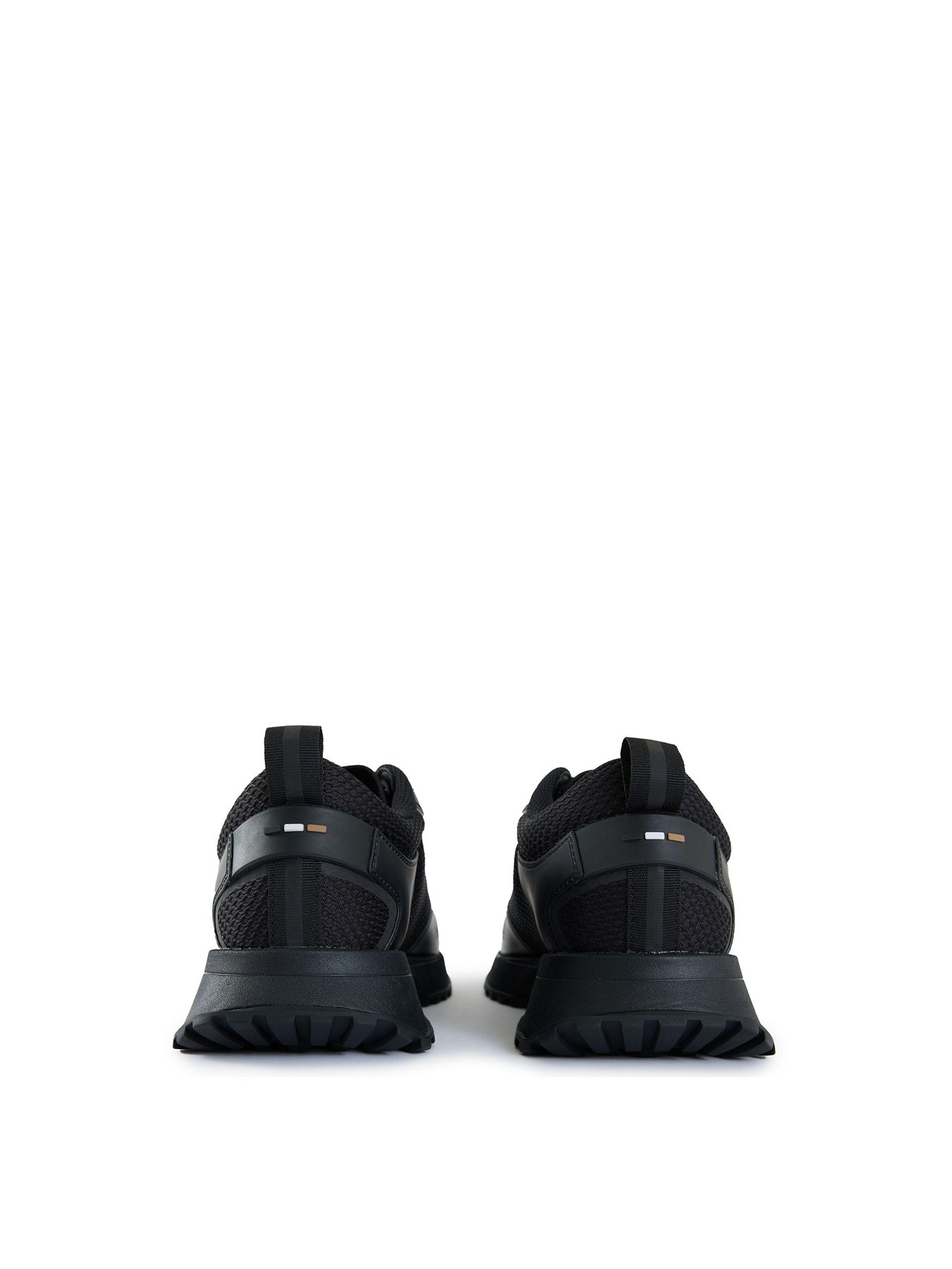 Mens BOSS Jonah Runn Meth Nylon Trainers Black