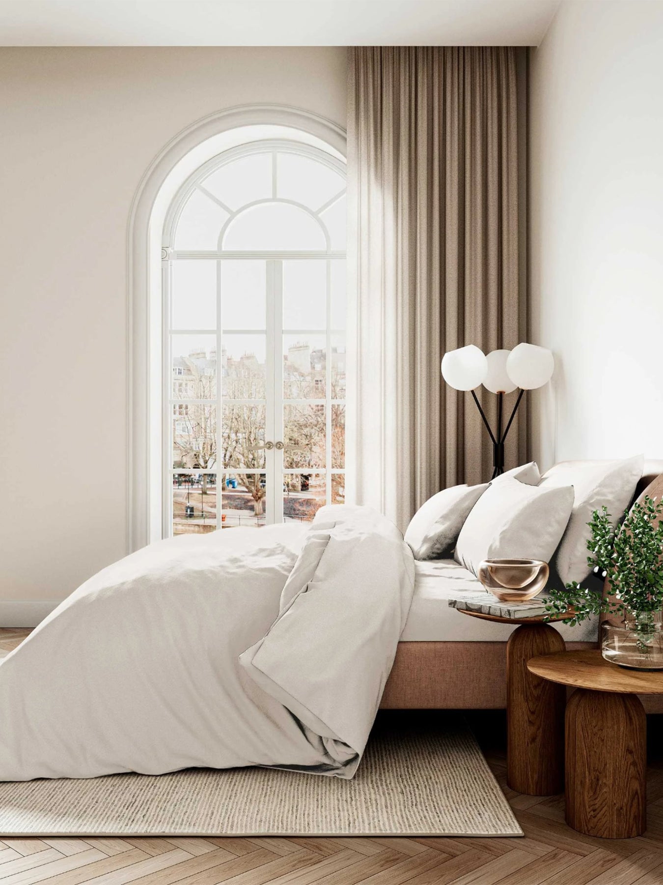 400TC Plain Dye Duvet Cover Set Silver