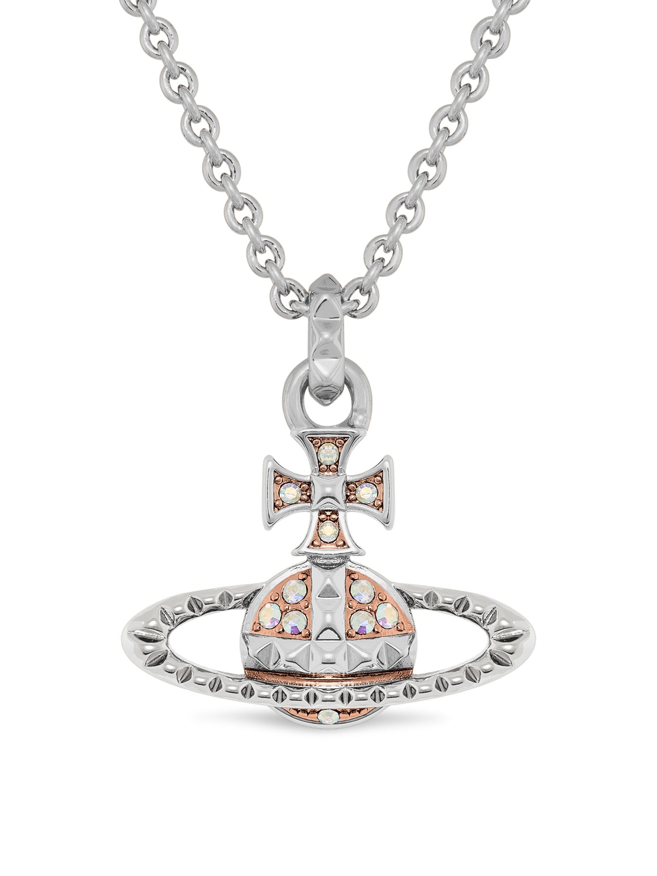 Mayfair Bas Relief Pendant Necklace Silver