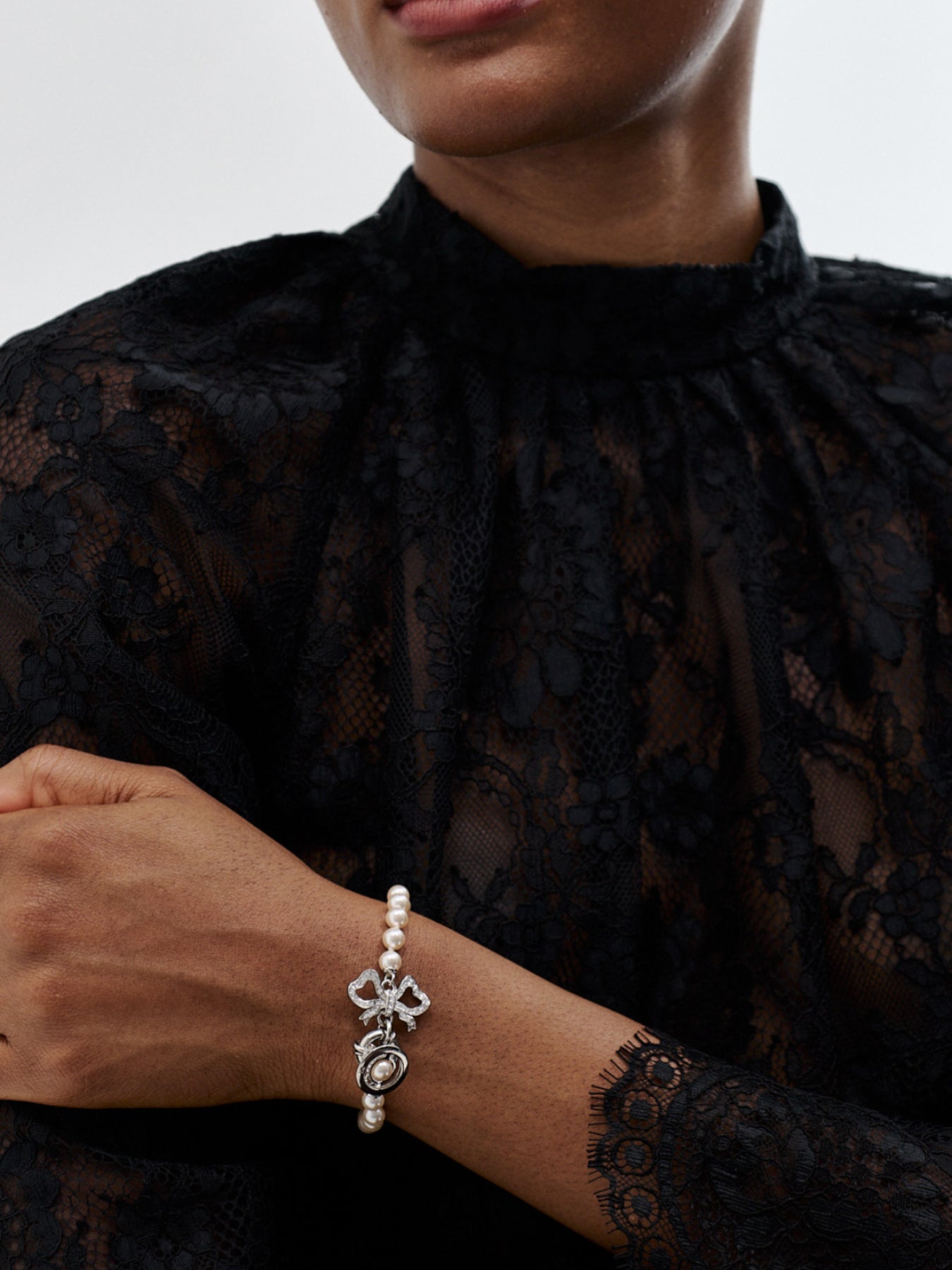 Rigoberta Pearl Bracelet Silver