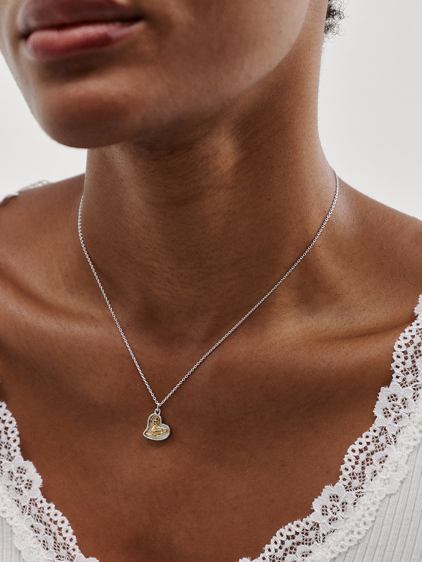 Faye Orb Pendant Necklace Silver