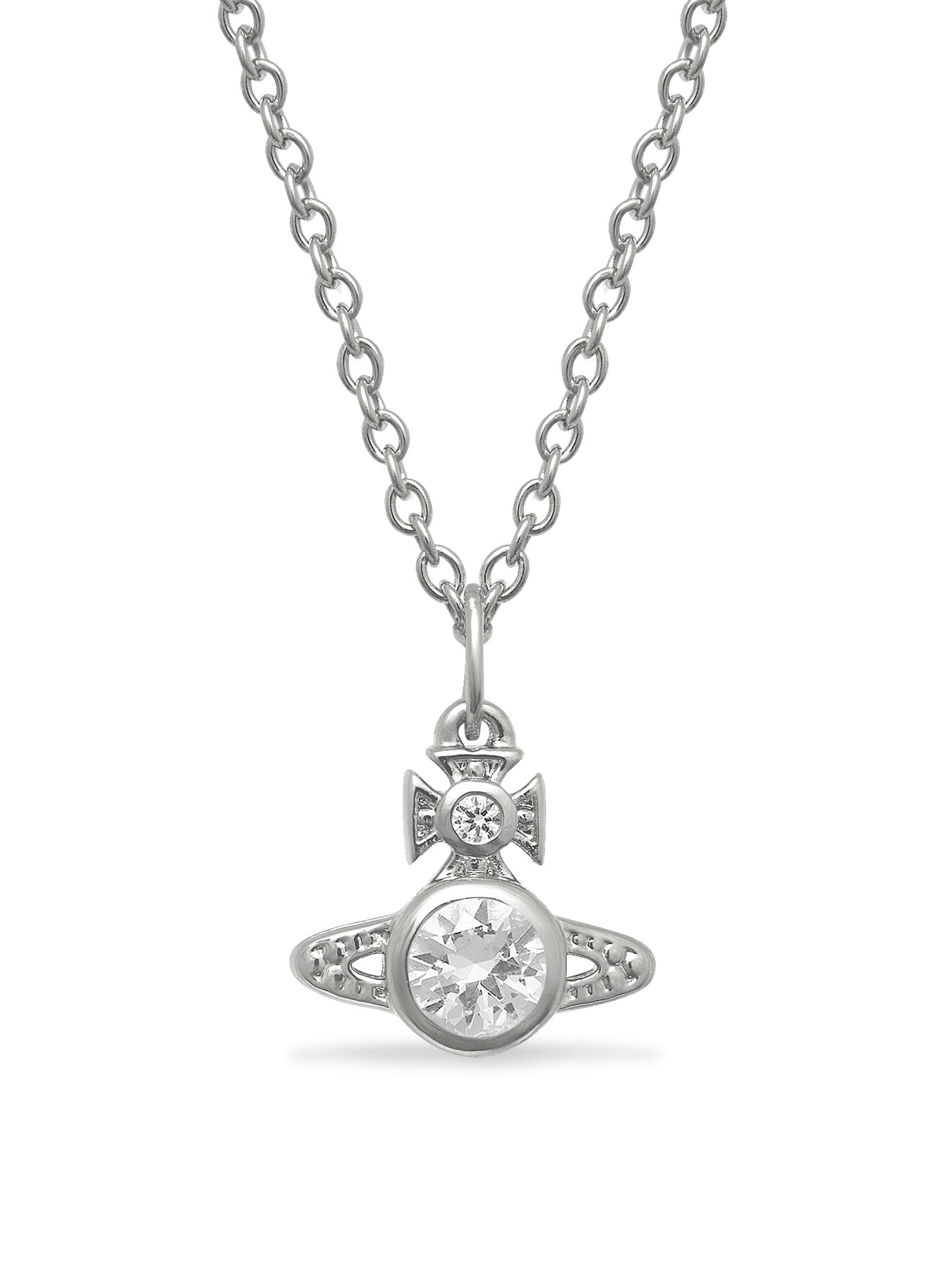 London Orb Pendant Necklace Silver