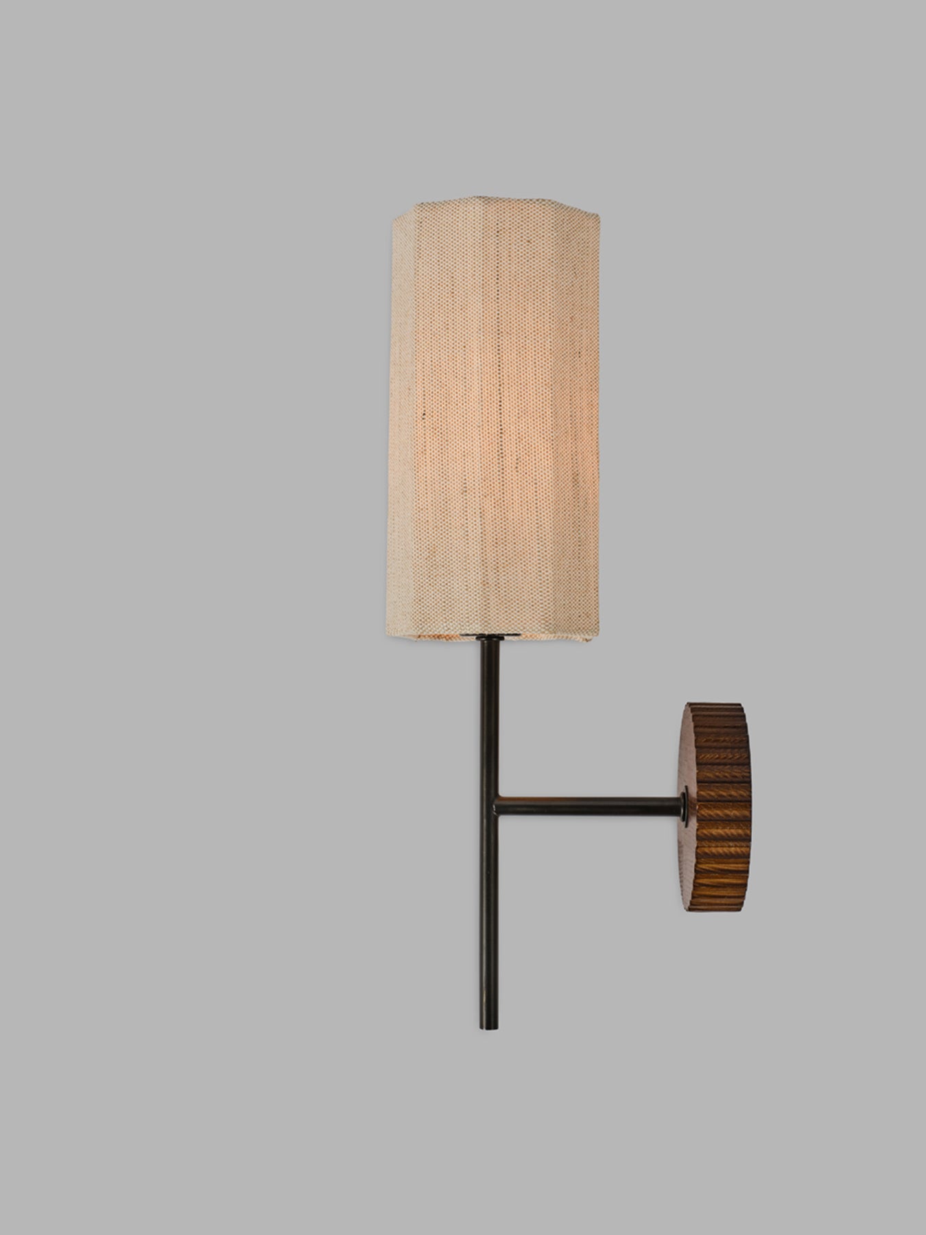 Herrick Wall Light Natural/Walnut Finish