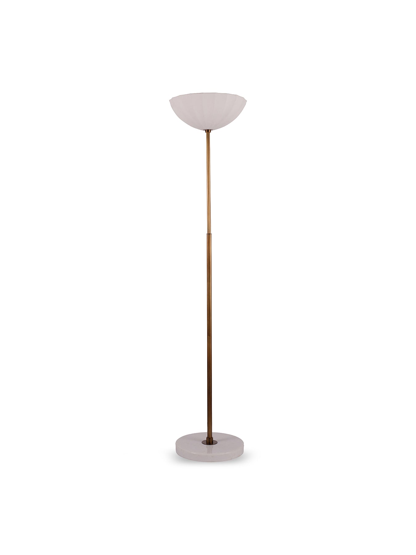 Hollis Porcelain Floor Lamp White/Bronze