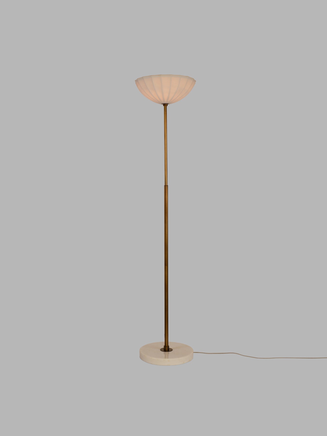 Hollis Porcelain Floor Lamp White/Bronze