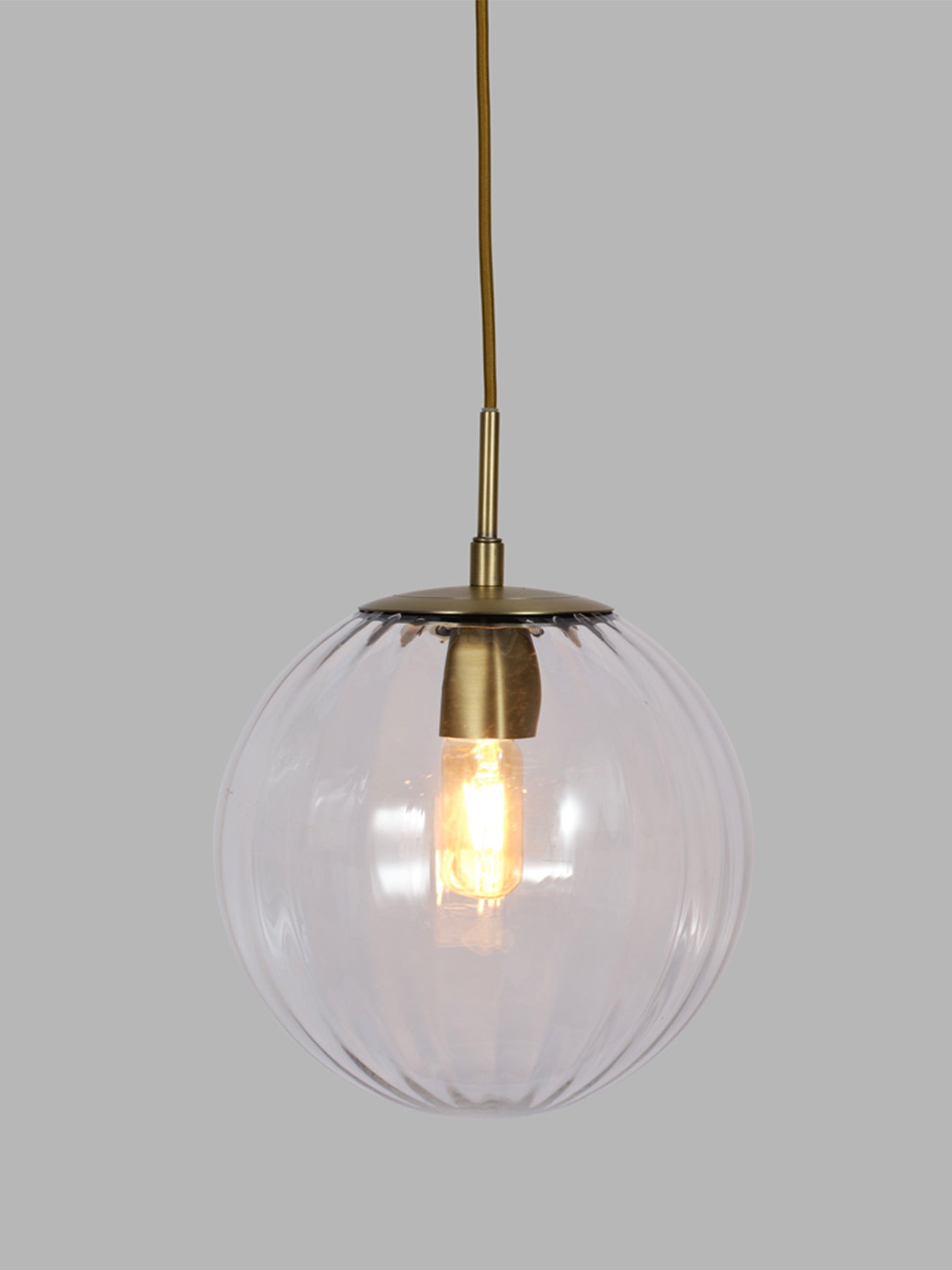 Nicholson Optic Glass Globe Pendant 25cm