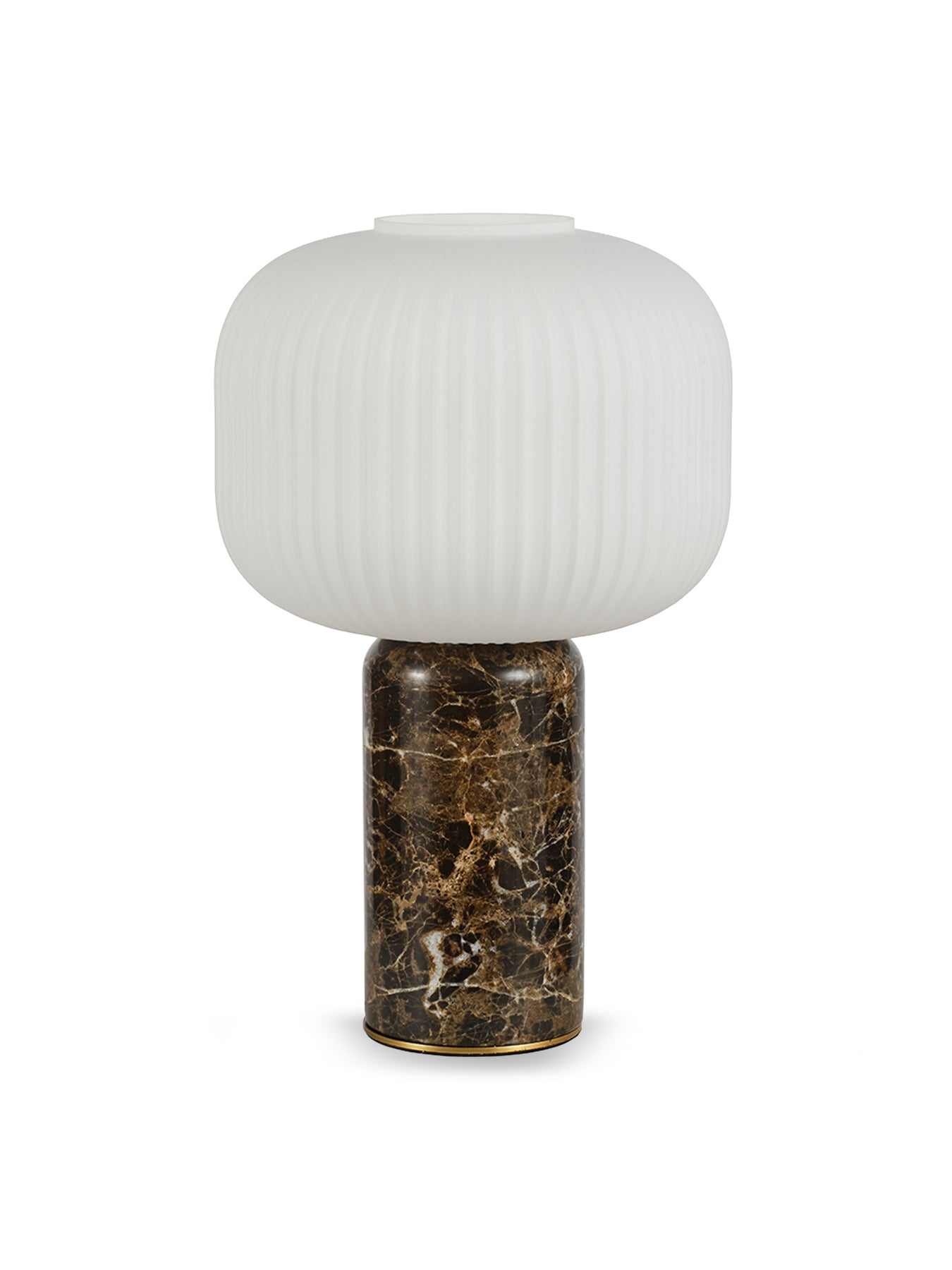 Opal Lantern Table Lamp Cocoa Marble