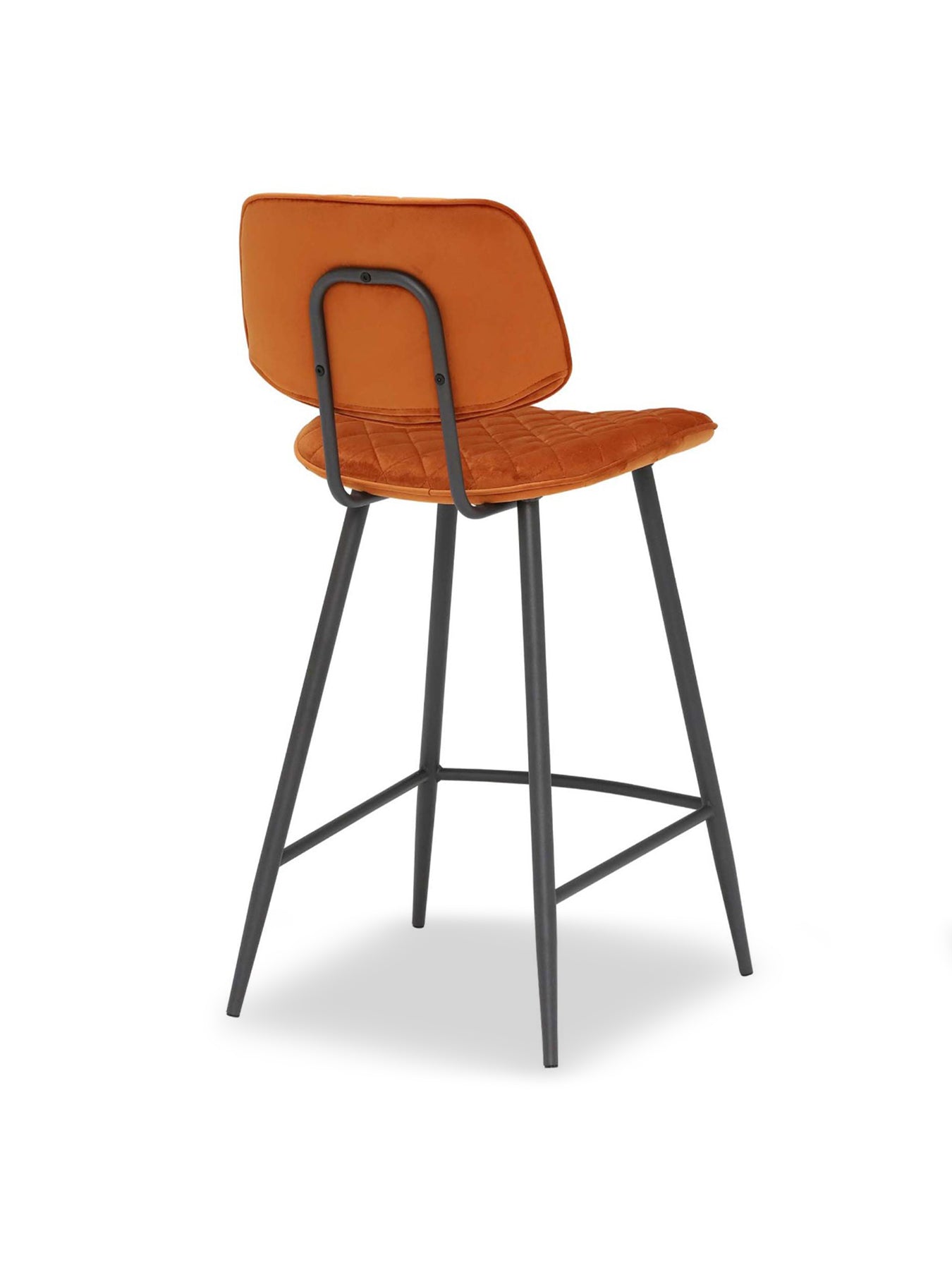 Archer Velvet Counter Stool Orange
