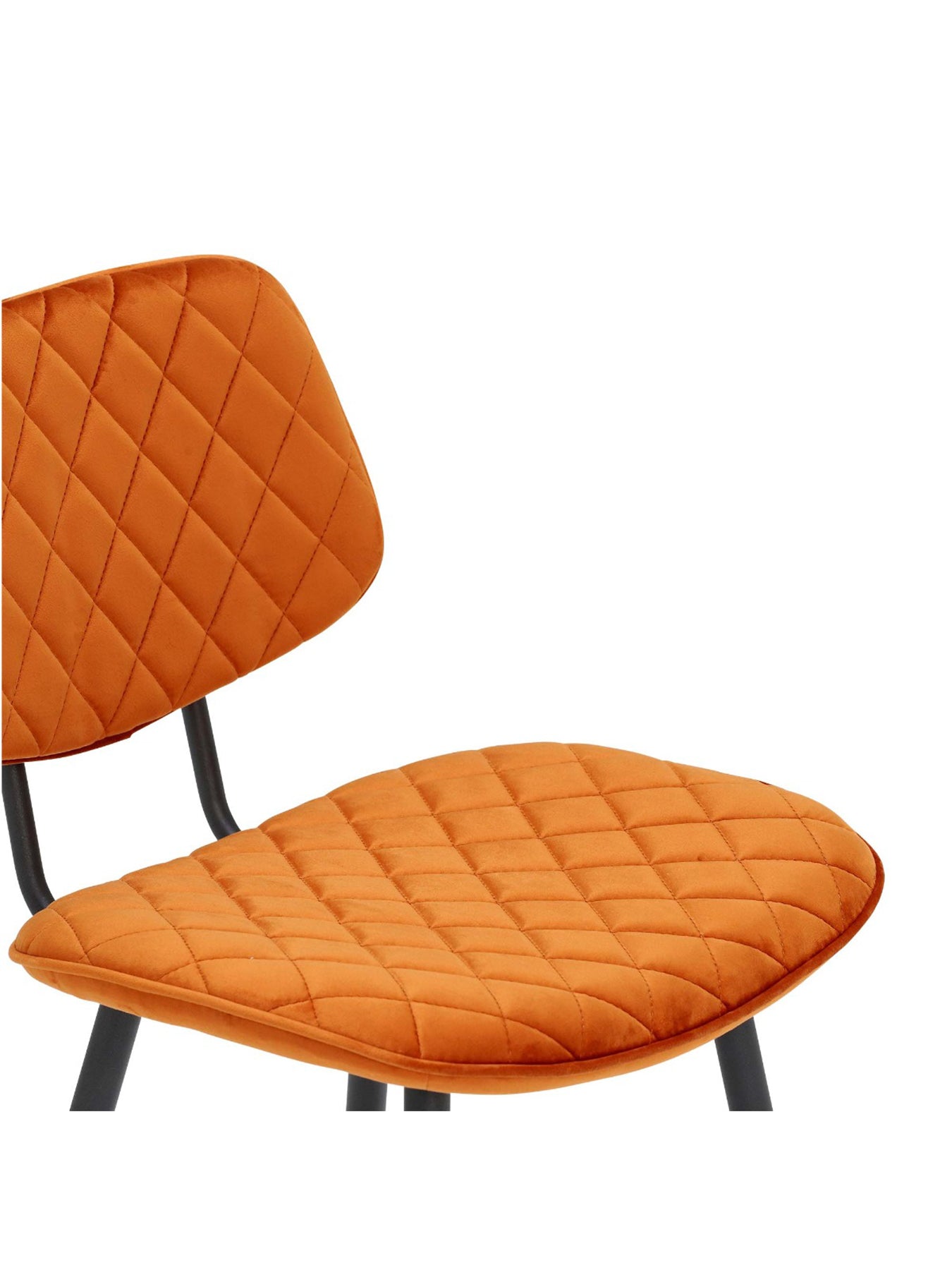 Archer Velvet Counter Stool Orange