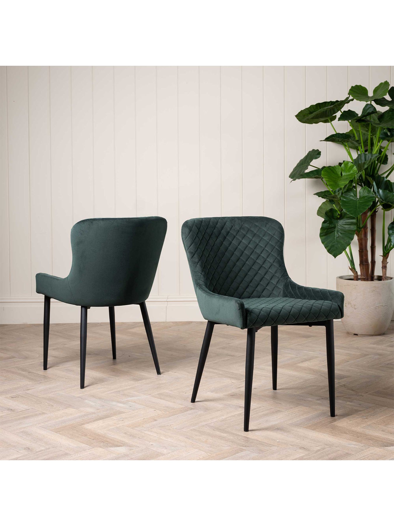 Rivington Velvet Dining Chair Green