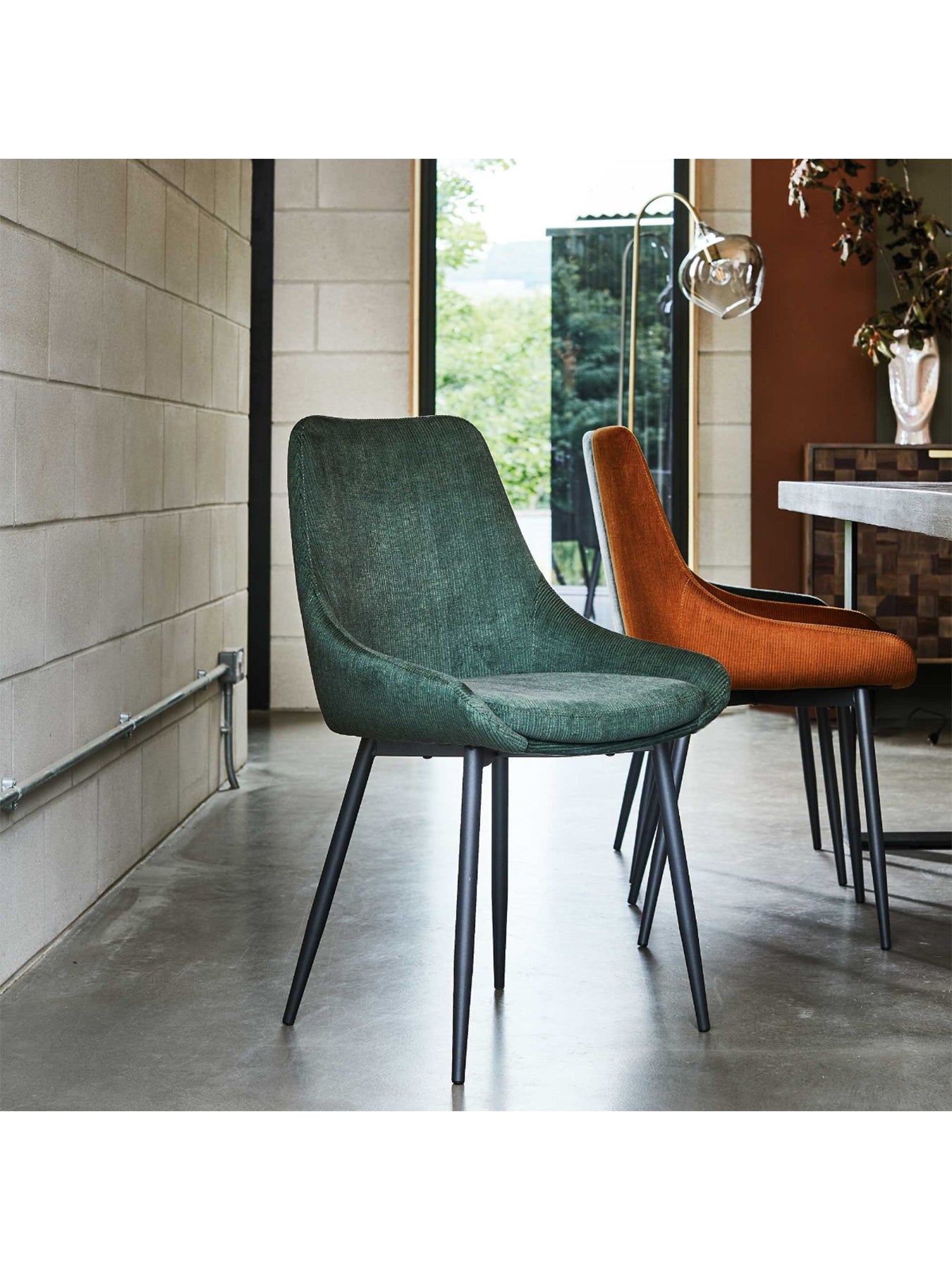 Emmett Green Cord Fabric Dining Chair