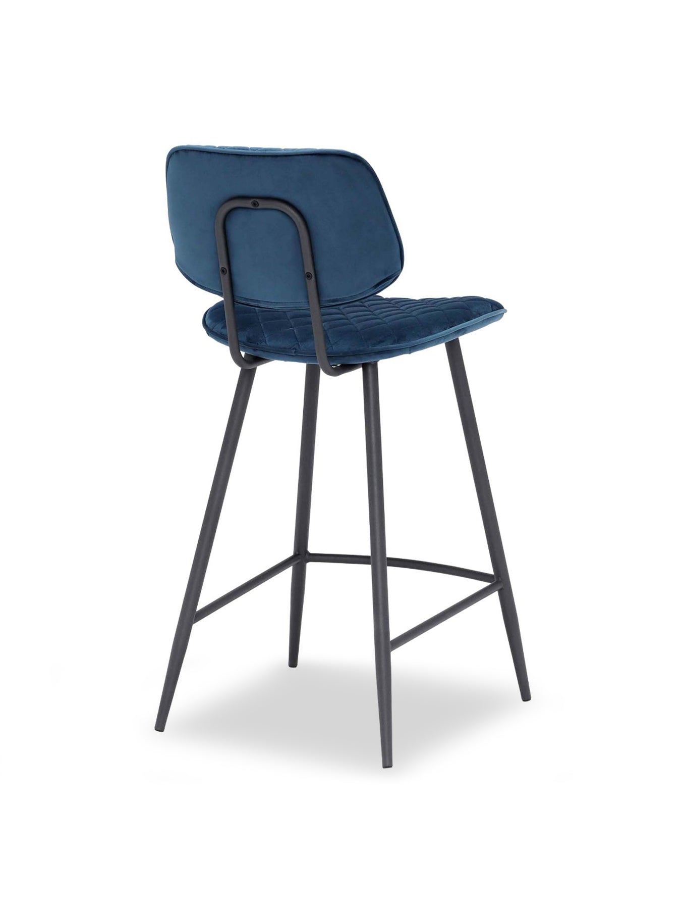 Archer Velvet Counter Stool Blue