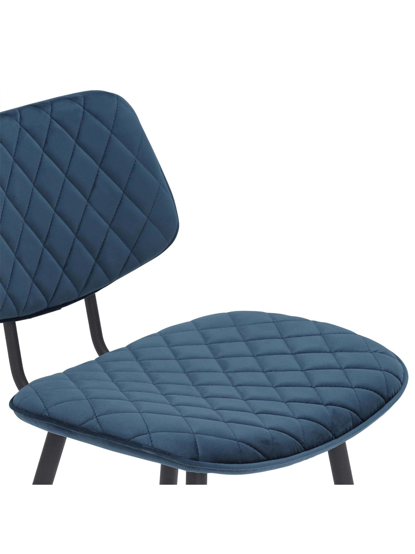 Archer Velvet Counter Stool Blue