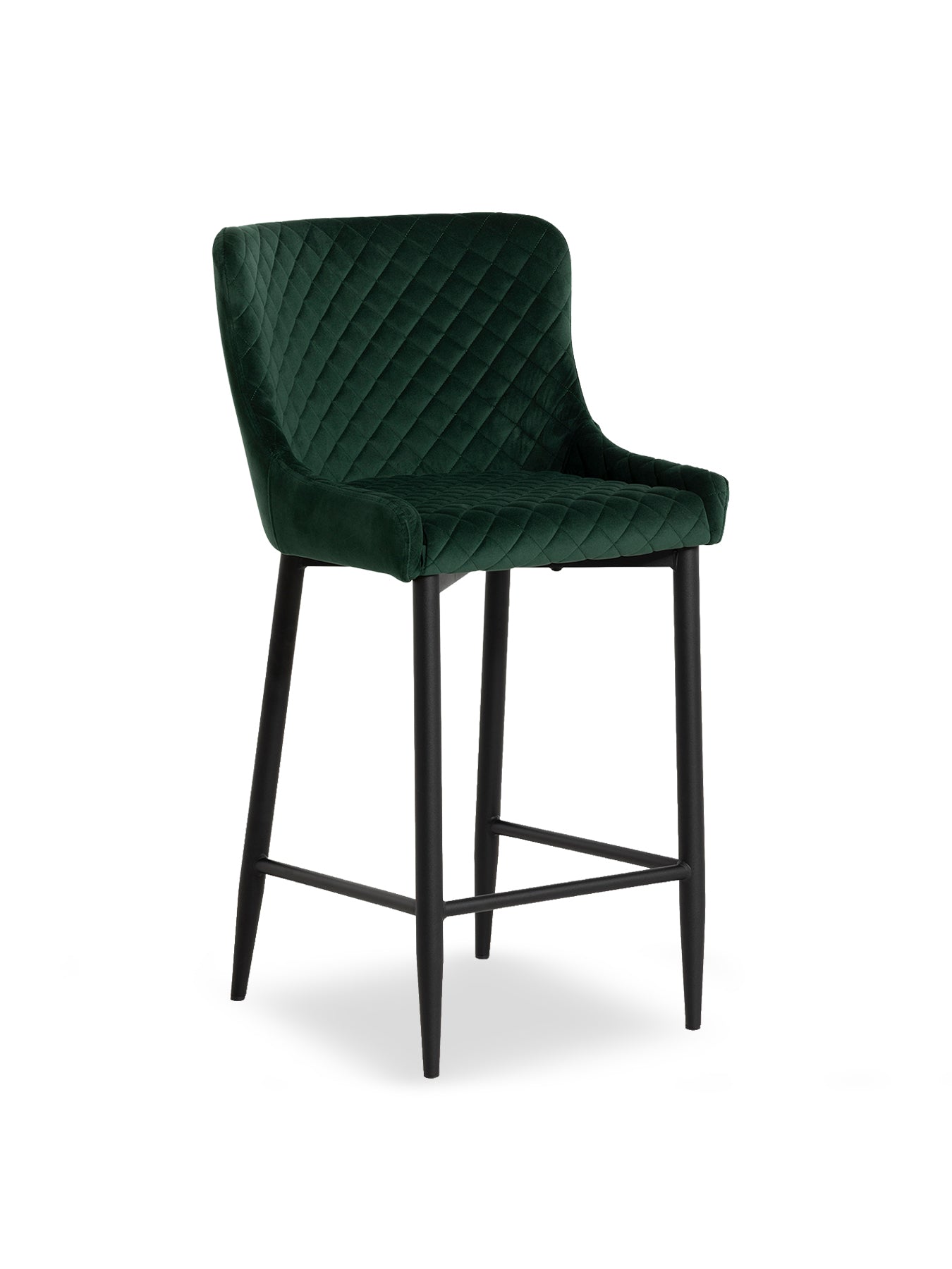 Rivington Velvet Counter Stool Green