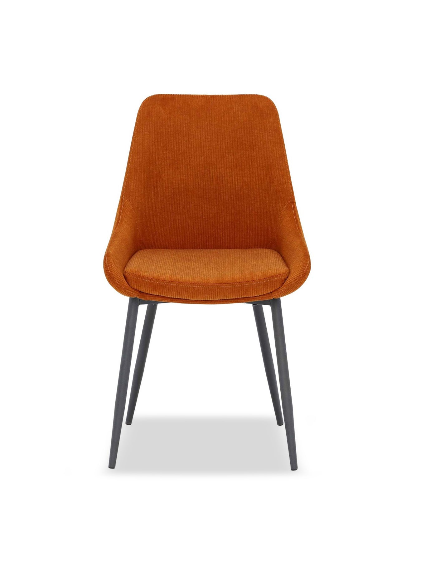 Emmett Cord Fabric Dining Chair Orange