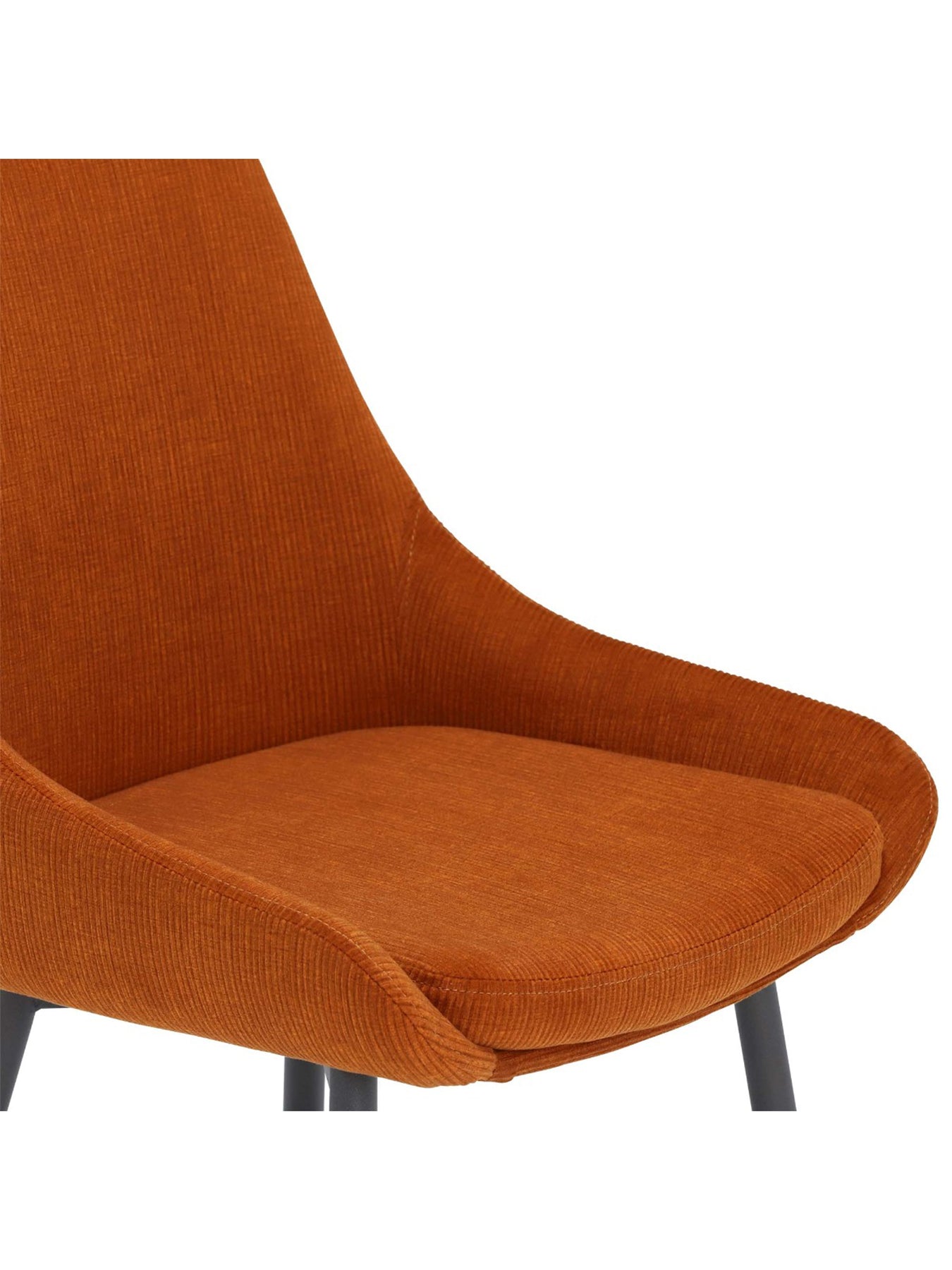 Emmett Cord Fabric Dining Chair Orange
