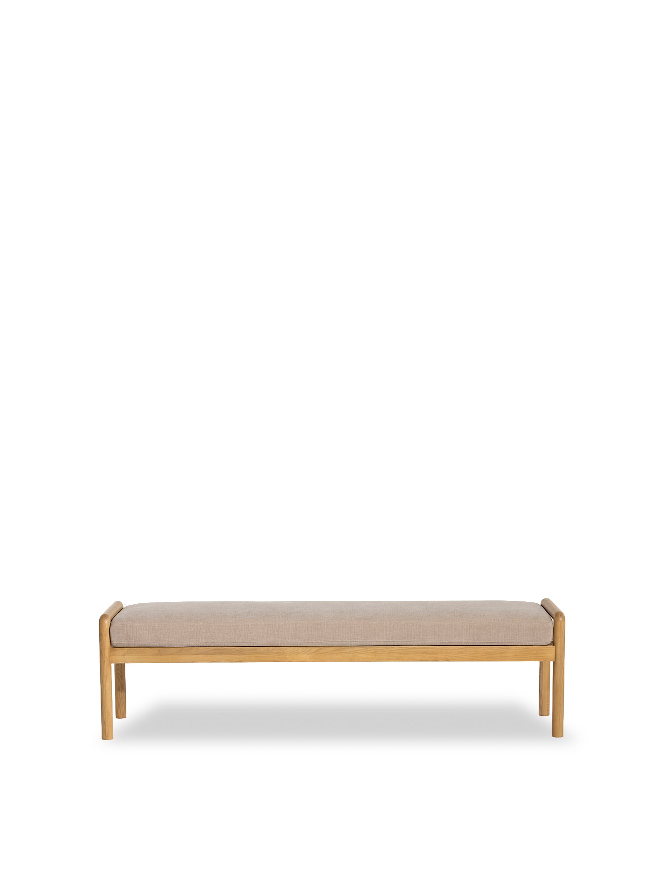 Mirna Fabric and Ash Wood Dining Bench