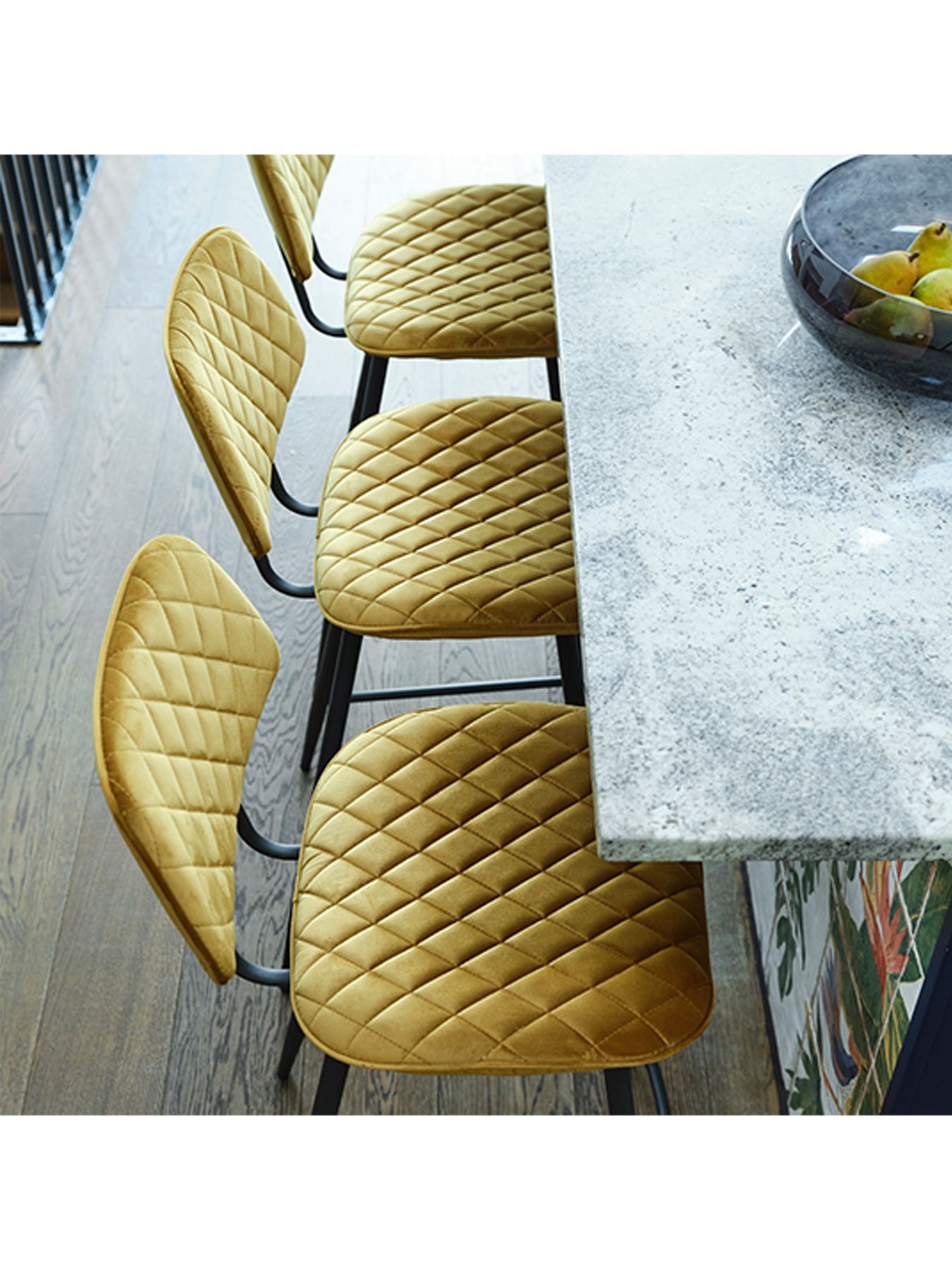 Archer Gold Velvet Counter Stool