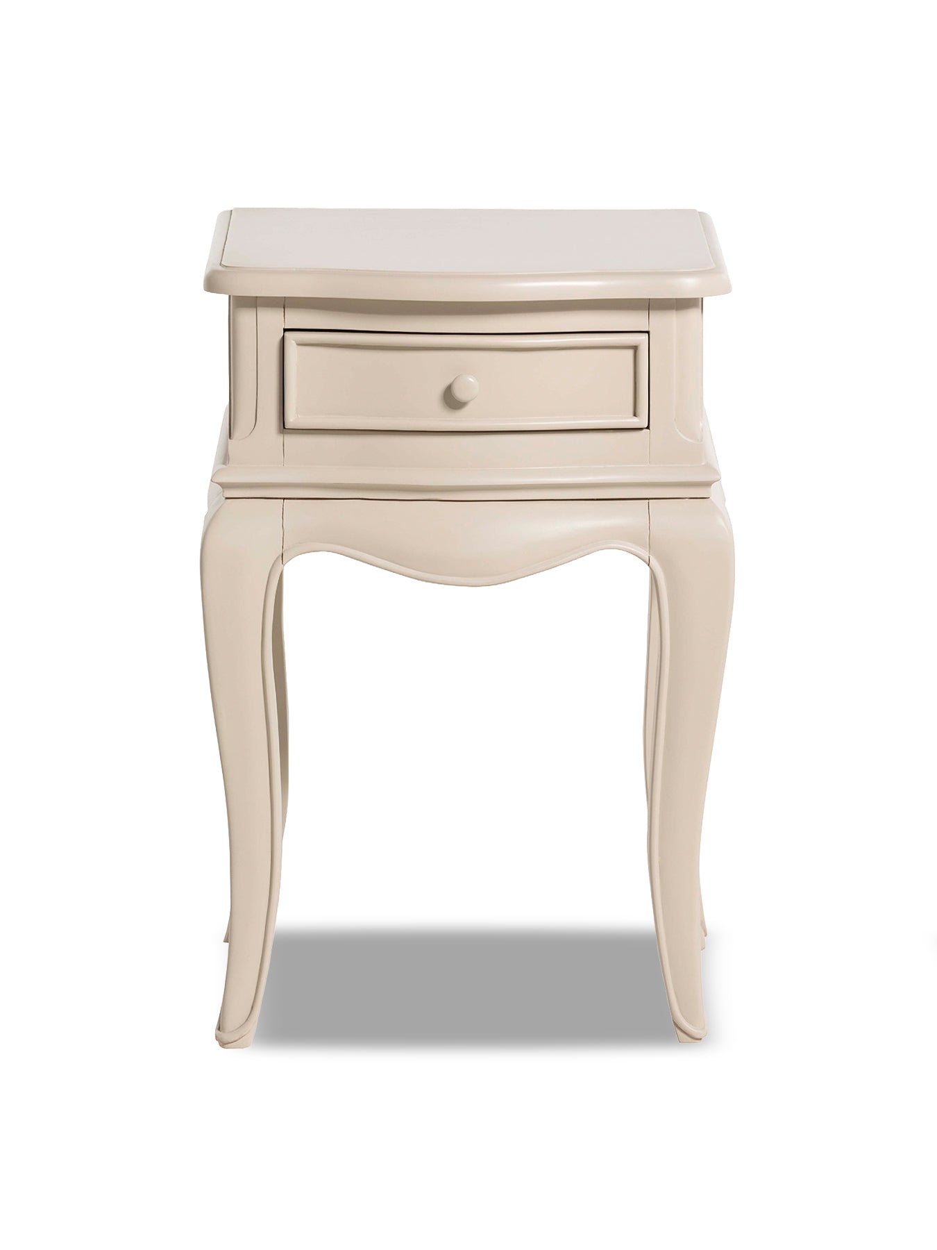 Calista White Wooden 1 Drawer Bedside Table