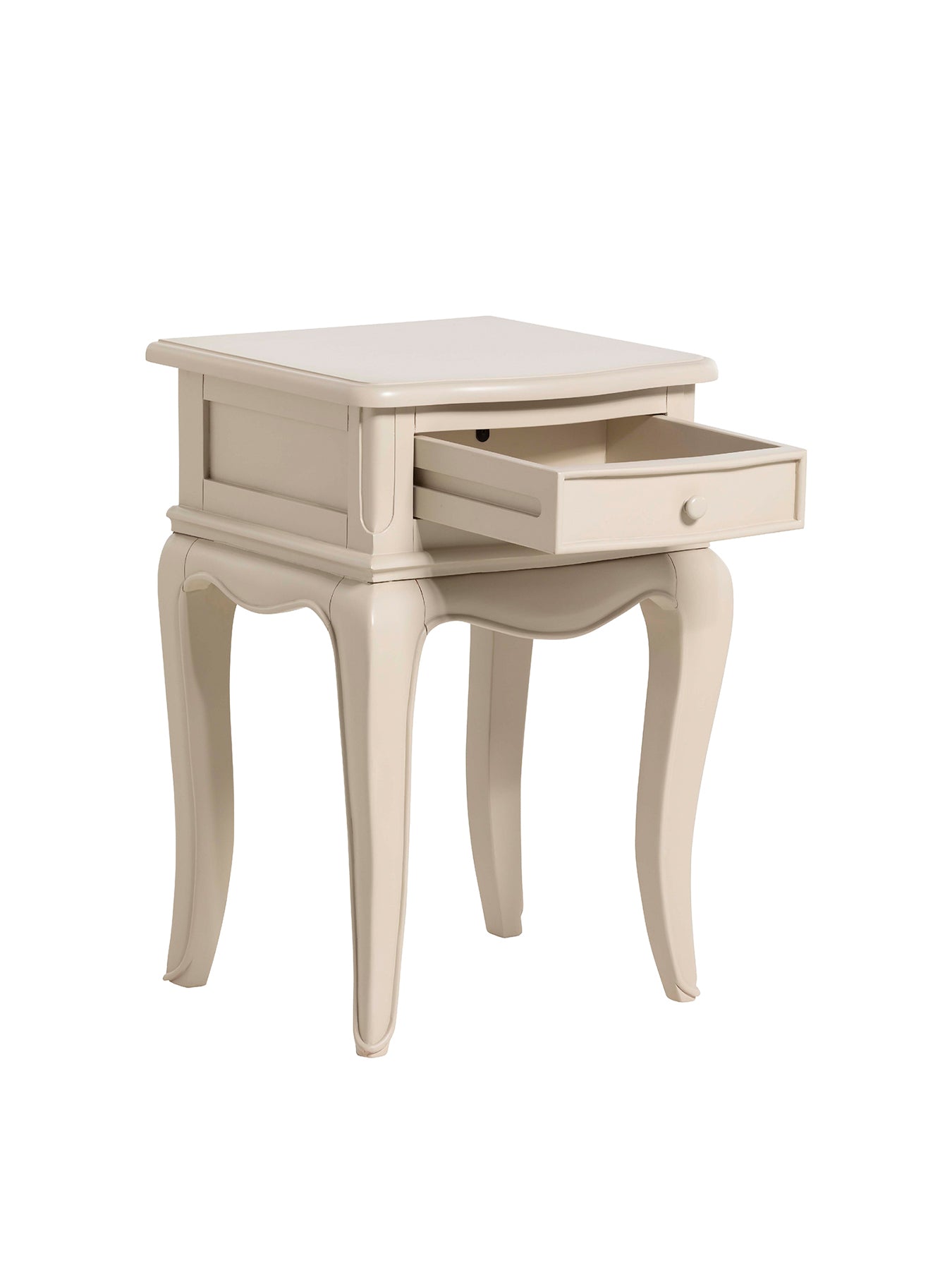 Calista White Wooden 1 Drawer Bedside Table