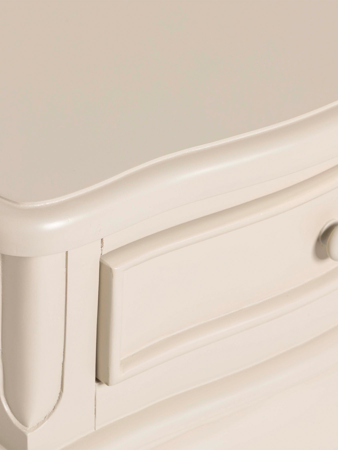 Calista White Wooden 1 Drawer Bedside Table