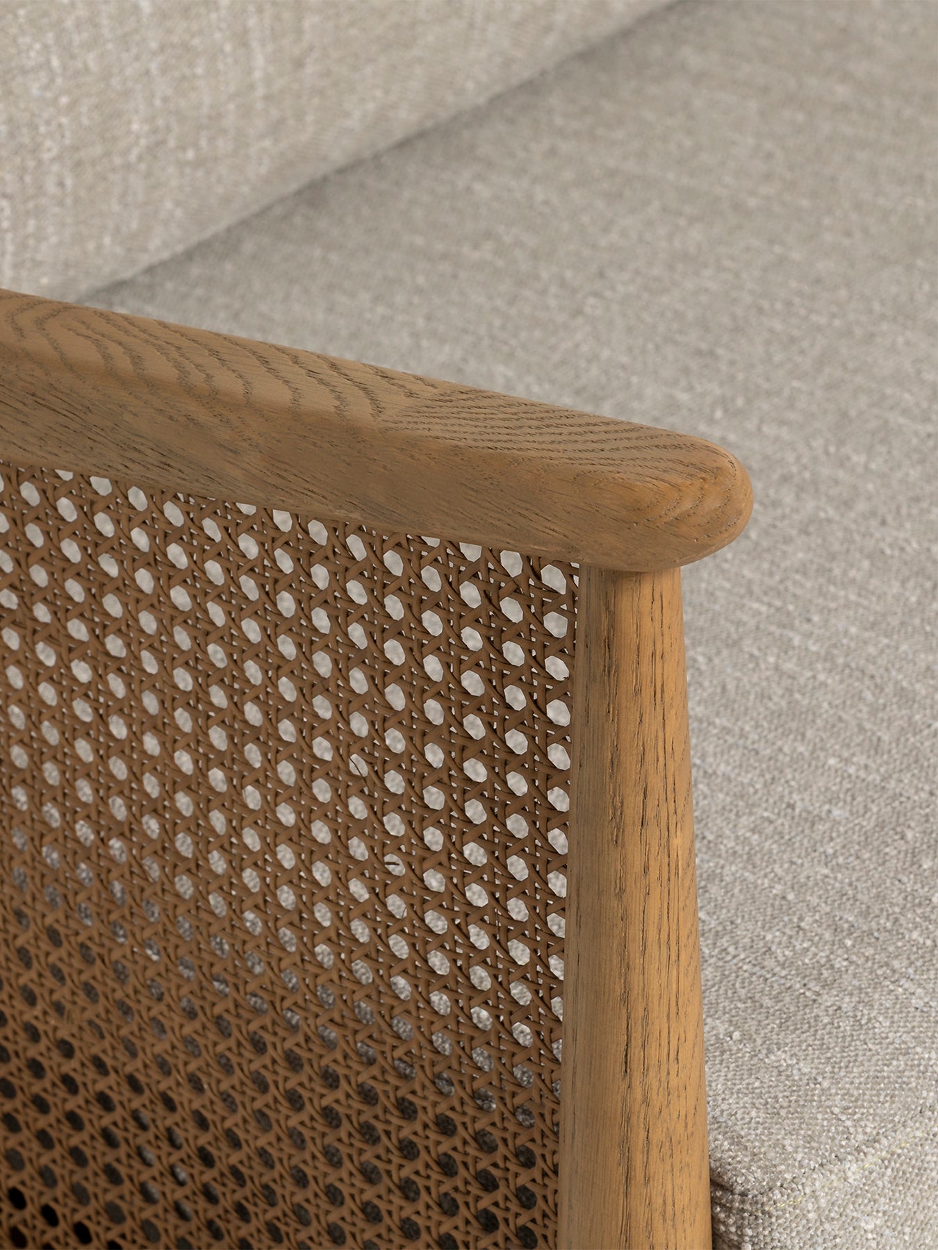 Yardley Green Fabric 2 Seater Sofa With Rattan