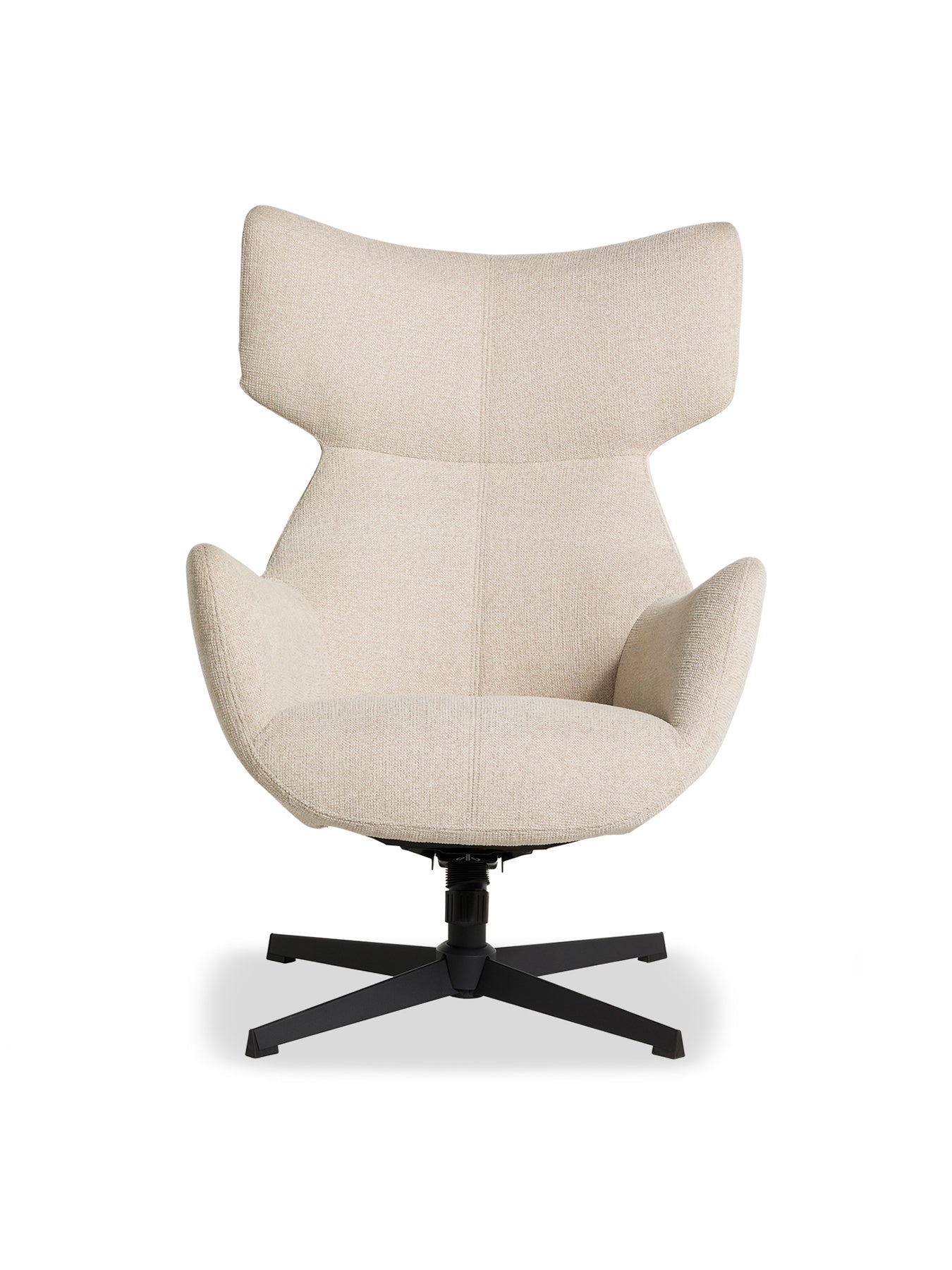 Pendock Neutral Fabric Swivel Armchair