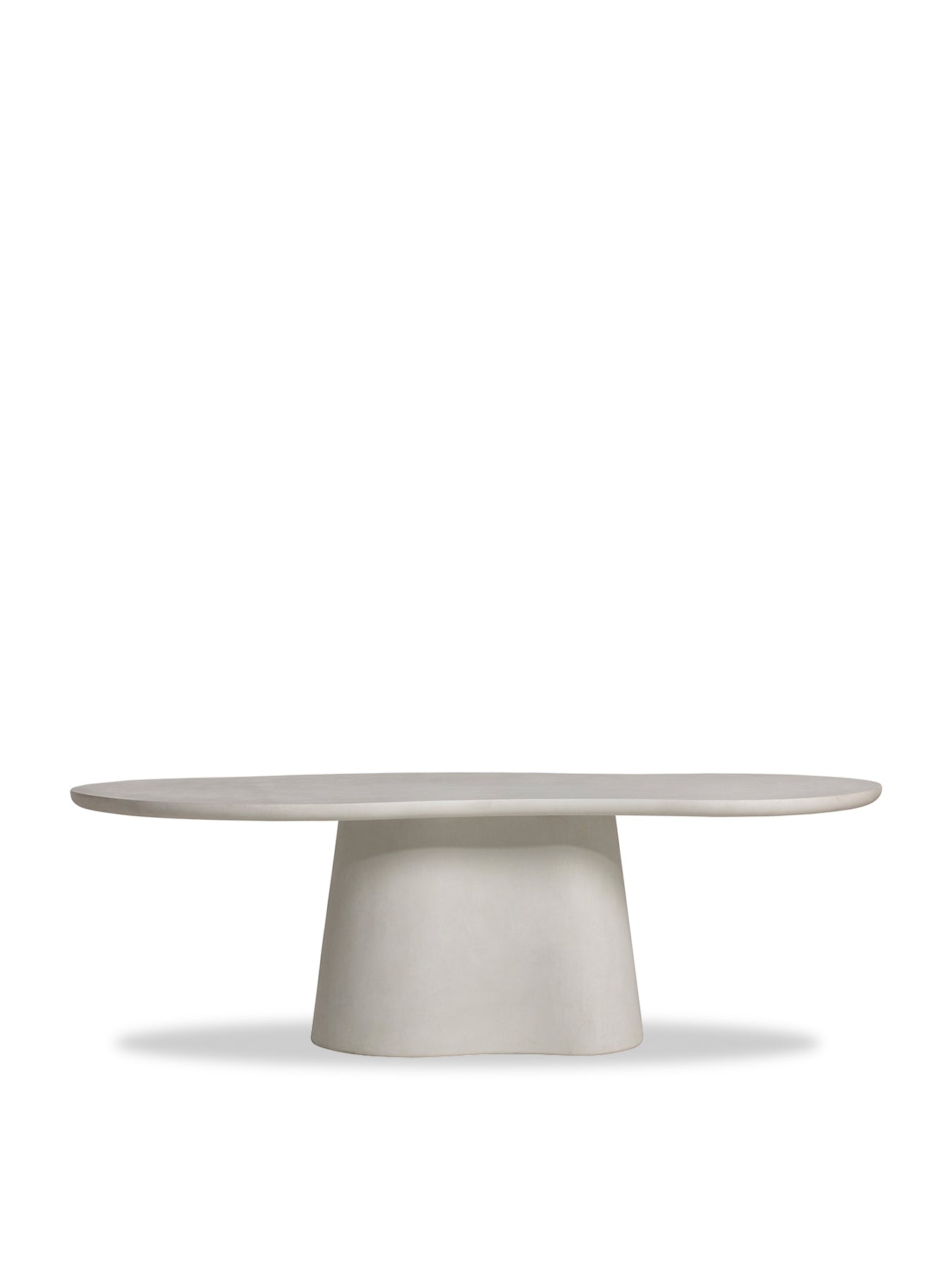 Capella Faux Stone Pedestal Dining Table 240cm Seats 6-8