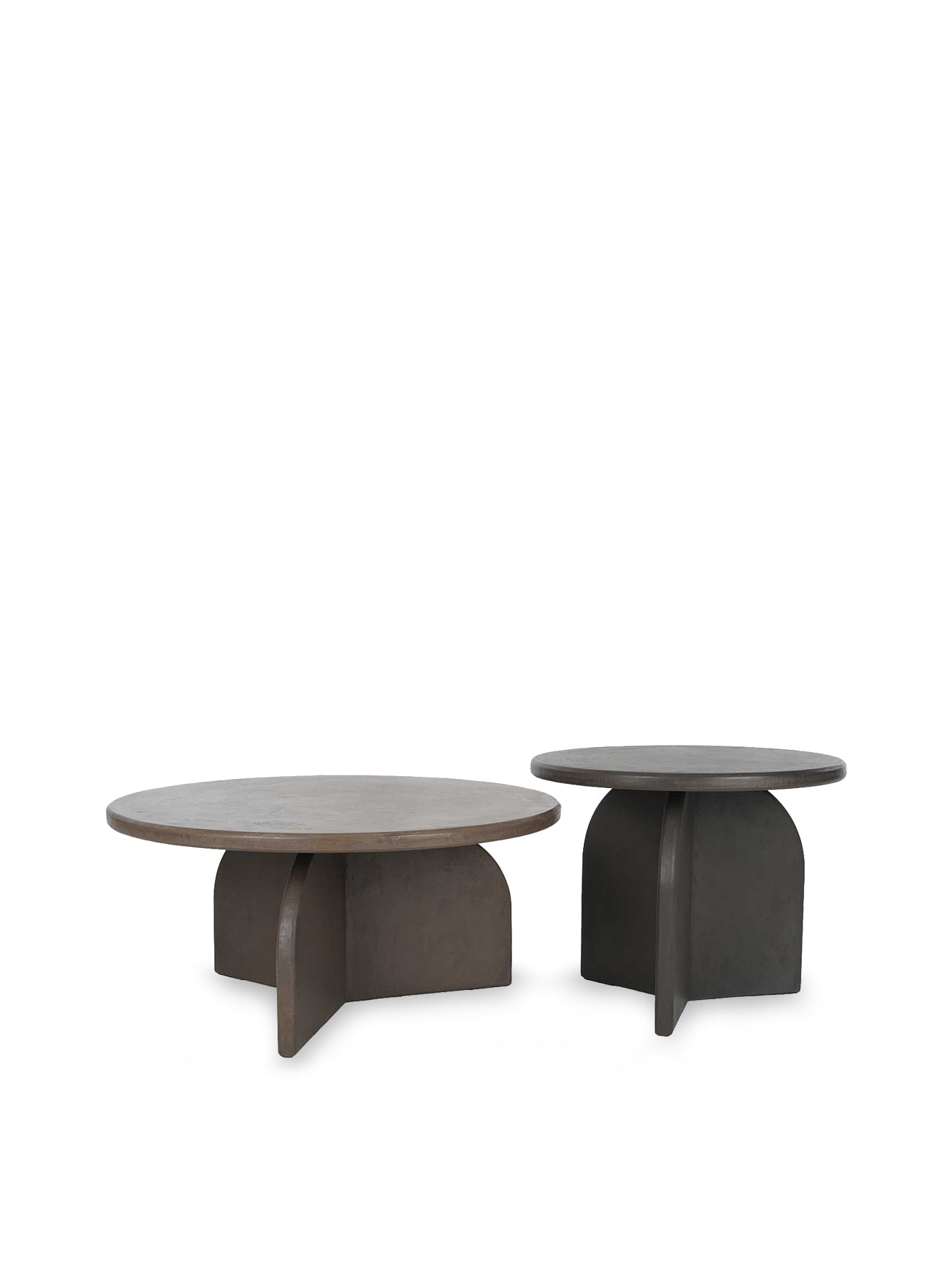 Capella Faux Stone Coffee Table Set of 2 Brown