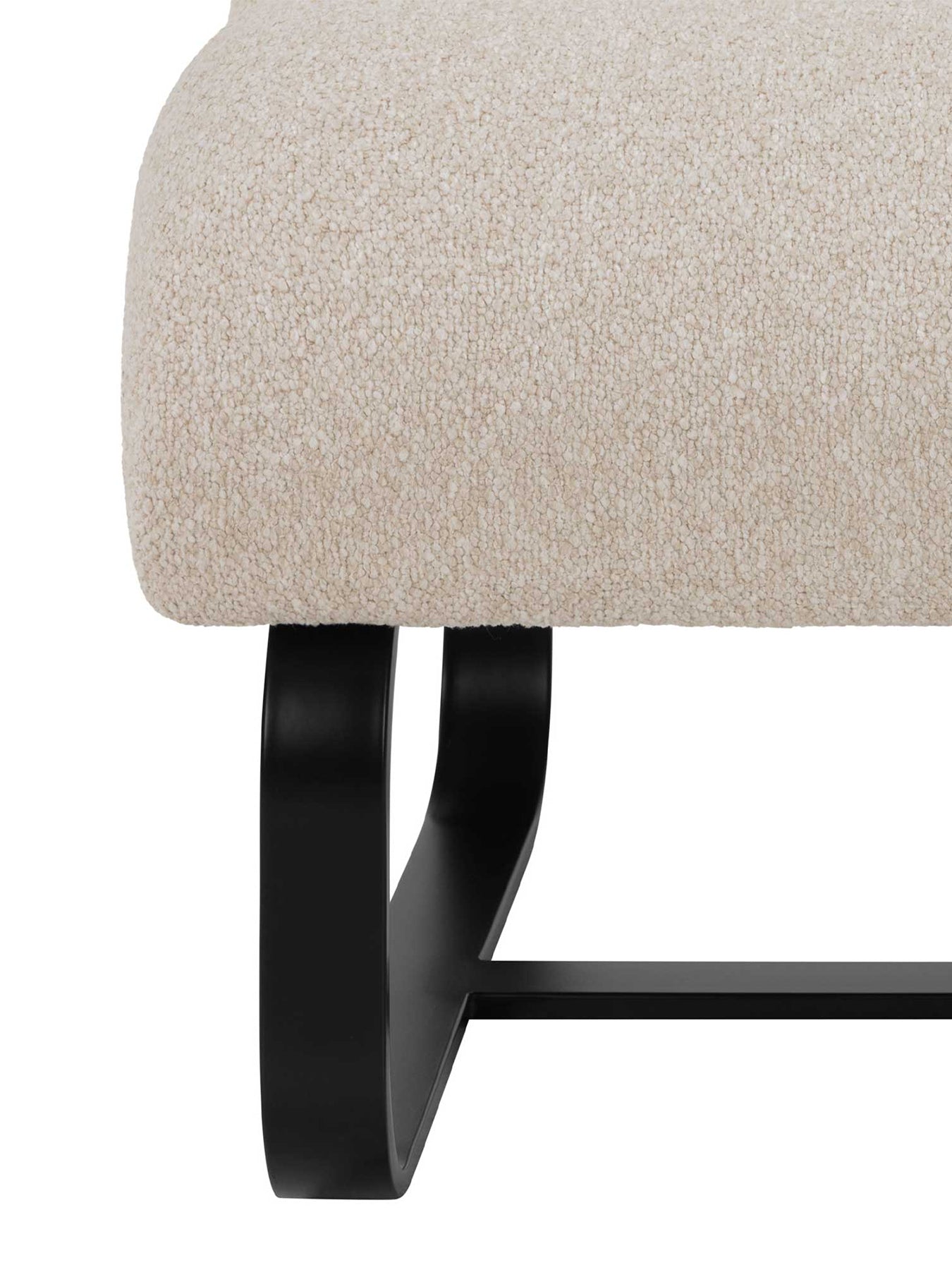 Lucien Cream Fabric Footstool