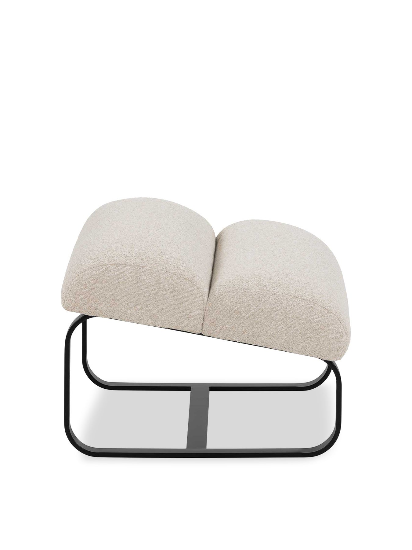Lucien Cream Fabric Footstool