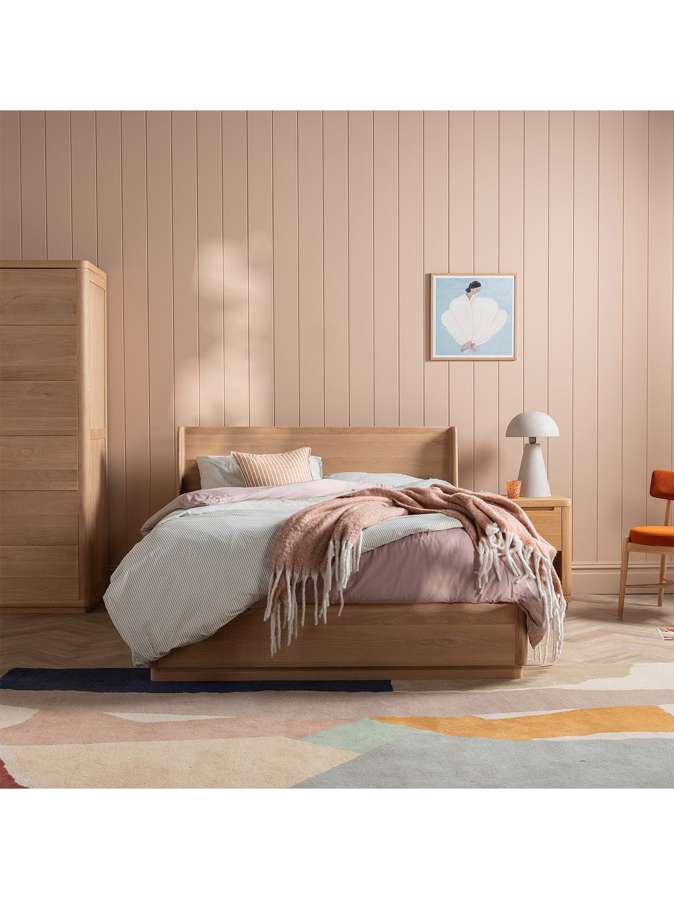 Olav Wooden 2 Door Wardrobe