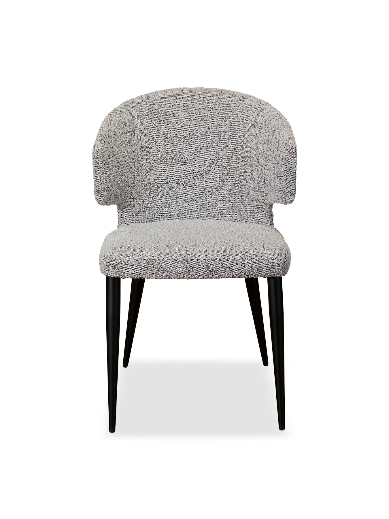 Boucle Fabric Dining Chair Grey