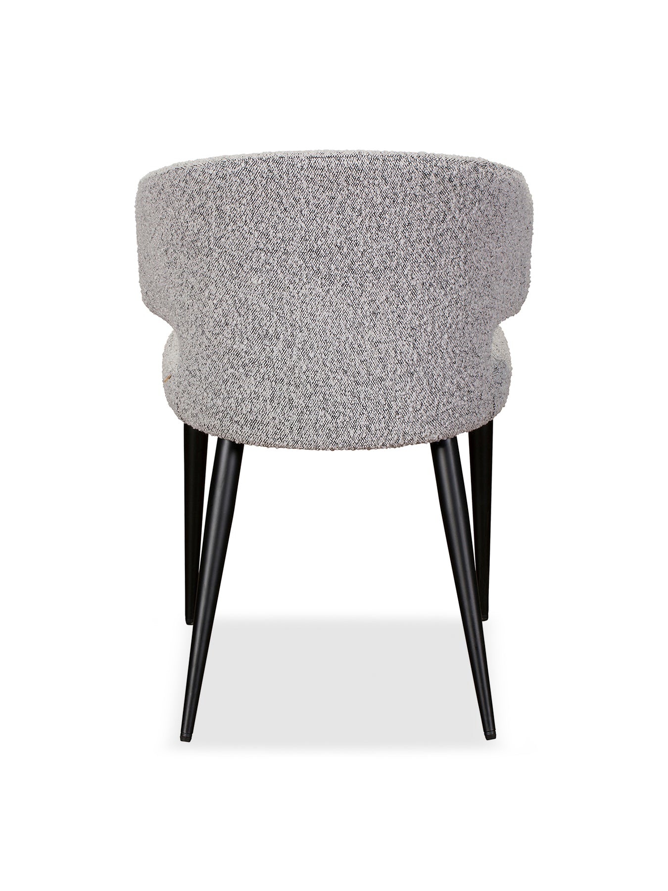 Boucle Fabric Dining Chair Grey